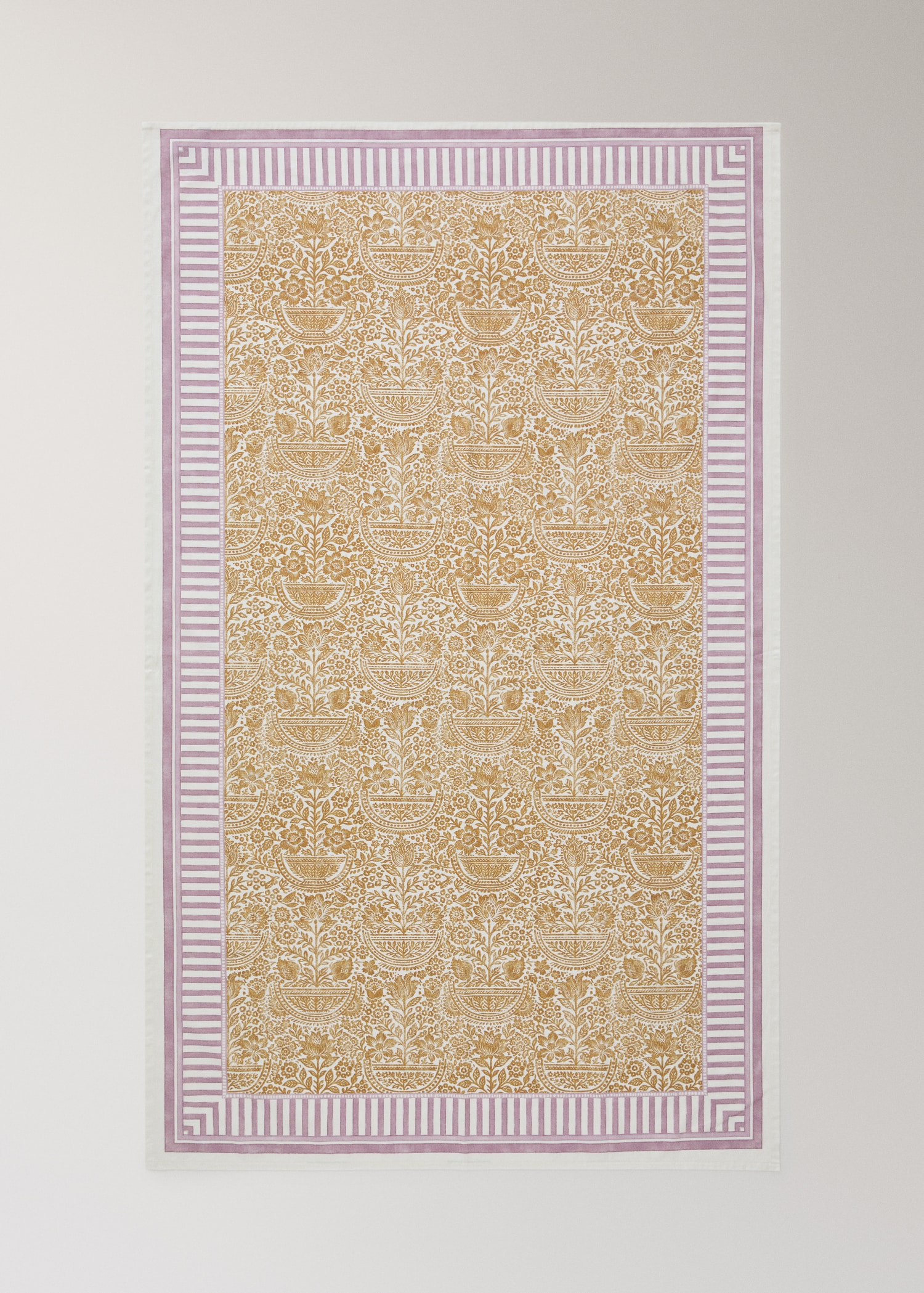 Mantel algodón rayas motivos florales 6 a 8 comensales - Detalle del artículo 4