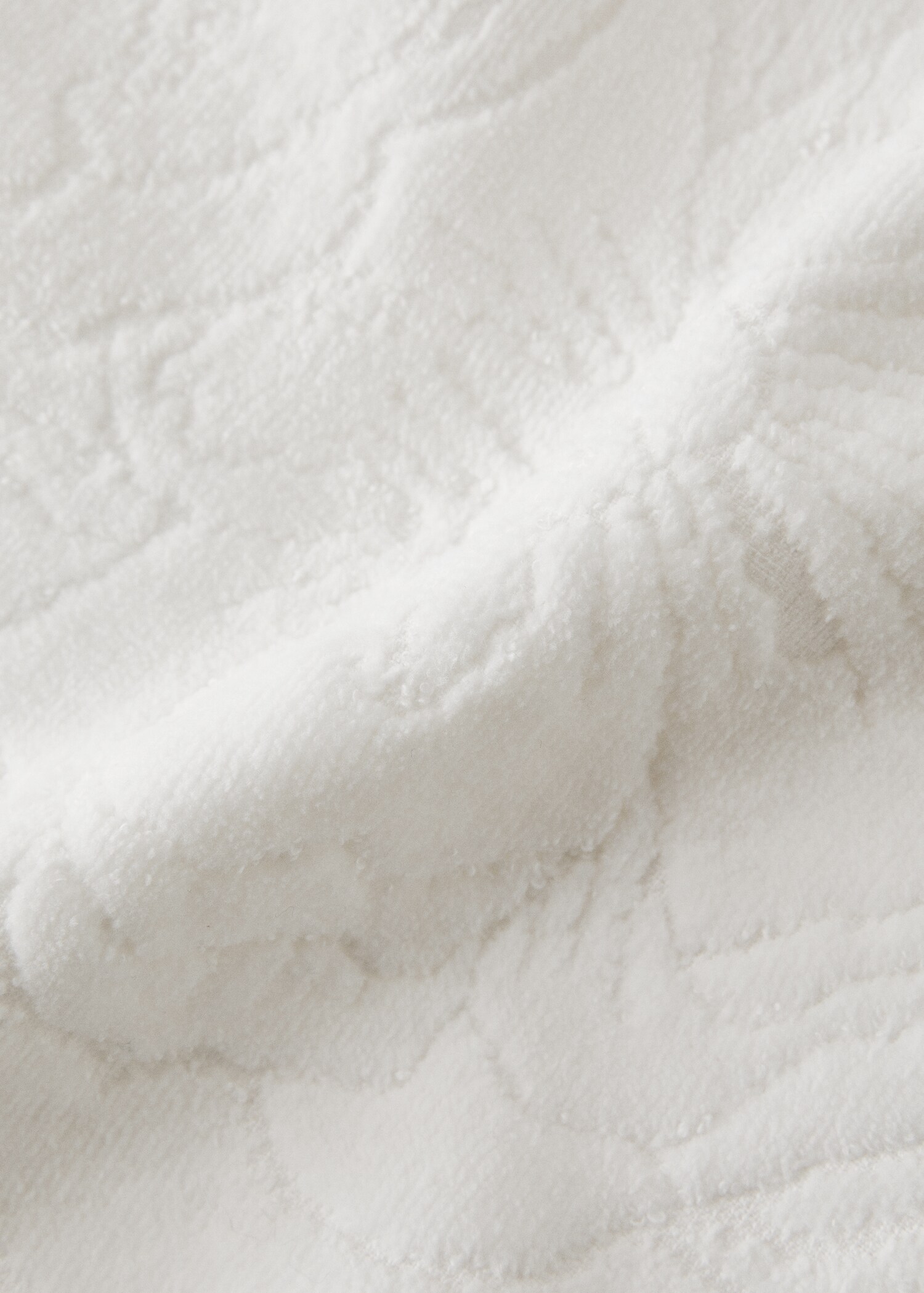 Cotton jacquard guest towel with lace trim - Details of the article 1