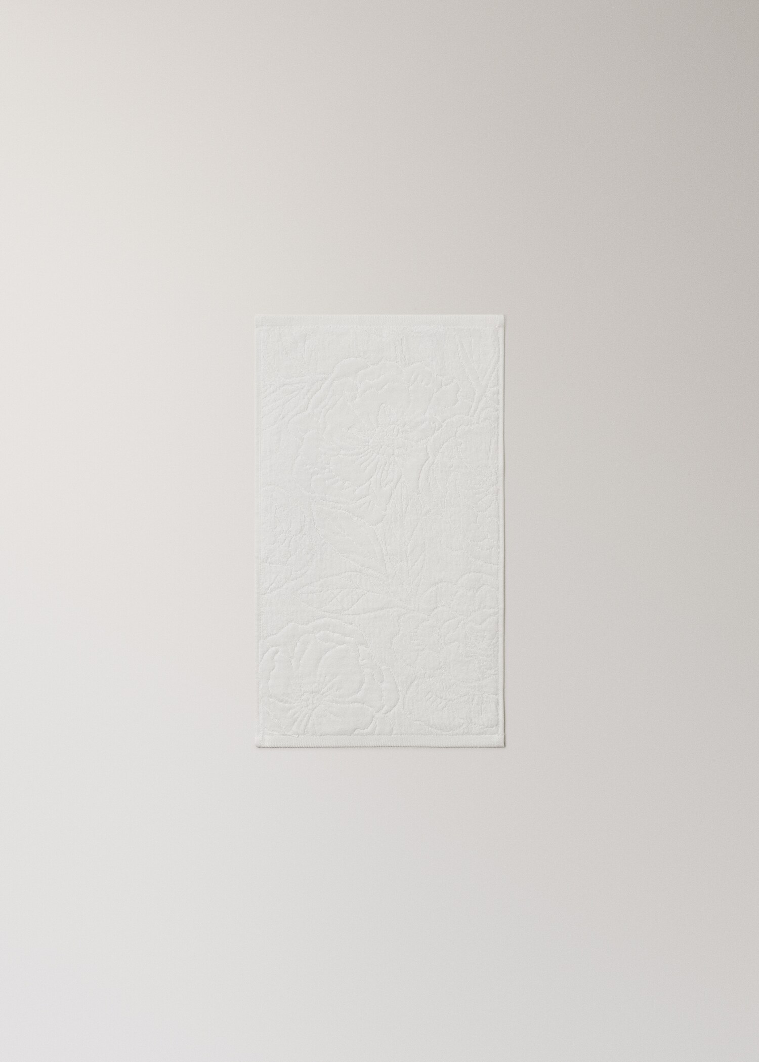 Cotton jacquard guest towel with lace trim - Details of the article 3