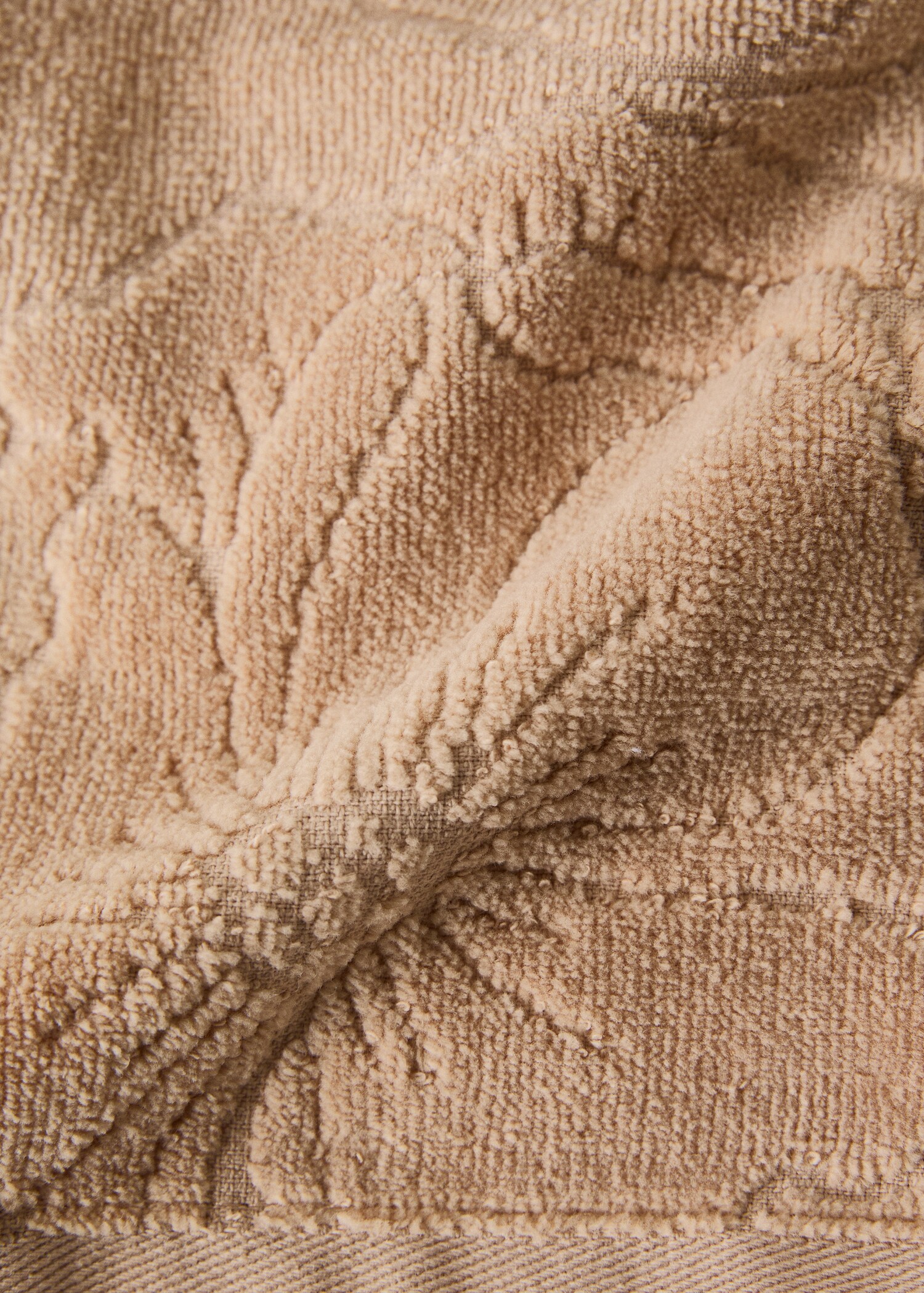 Cotton jacquard guest towel with lace trim - Details of the article 1