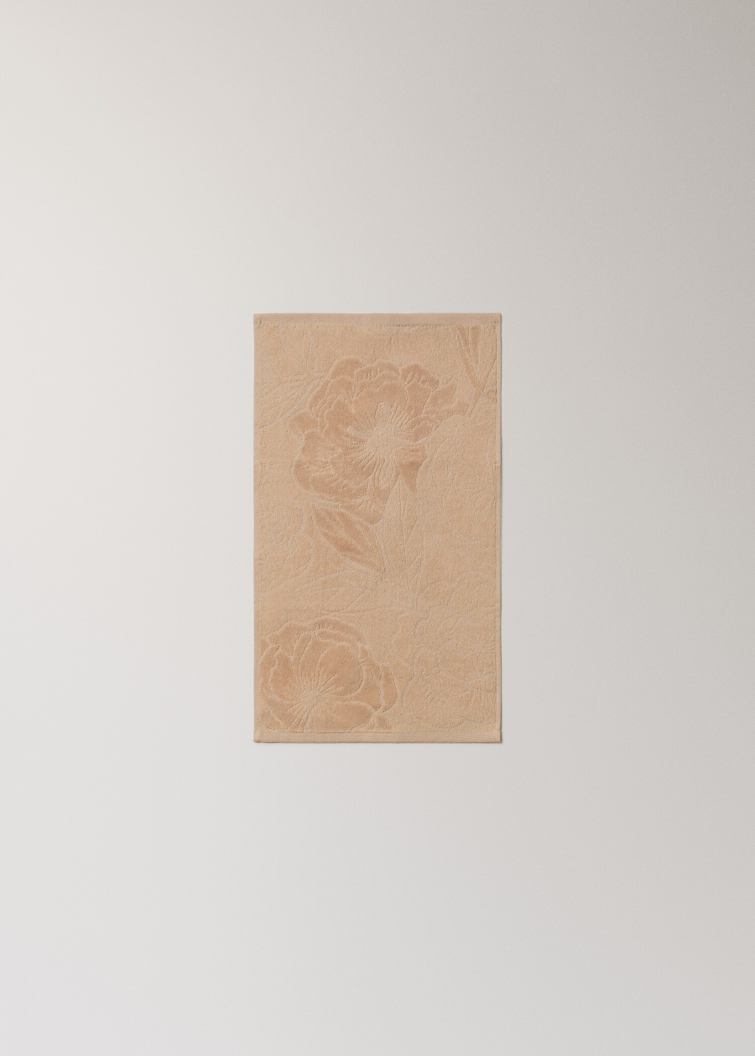 Cotton jacquard guest towel with lace trim - Details of the article 3