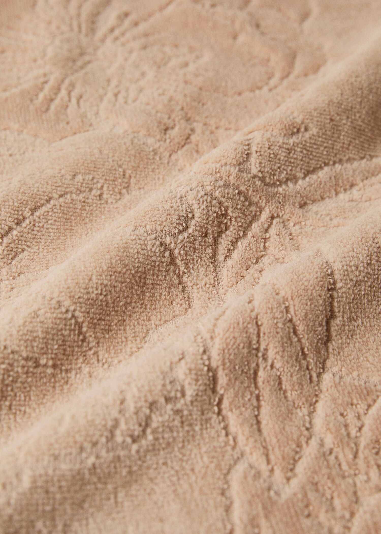 Cotton jacquard washbasin towel with lace trim - Details of the article 1