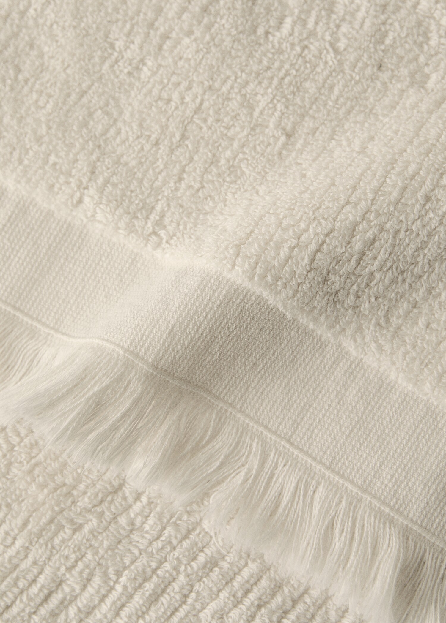 Textured guest towel with fringes - Details of the article 1
