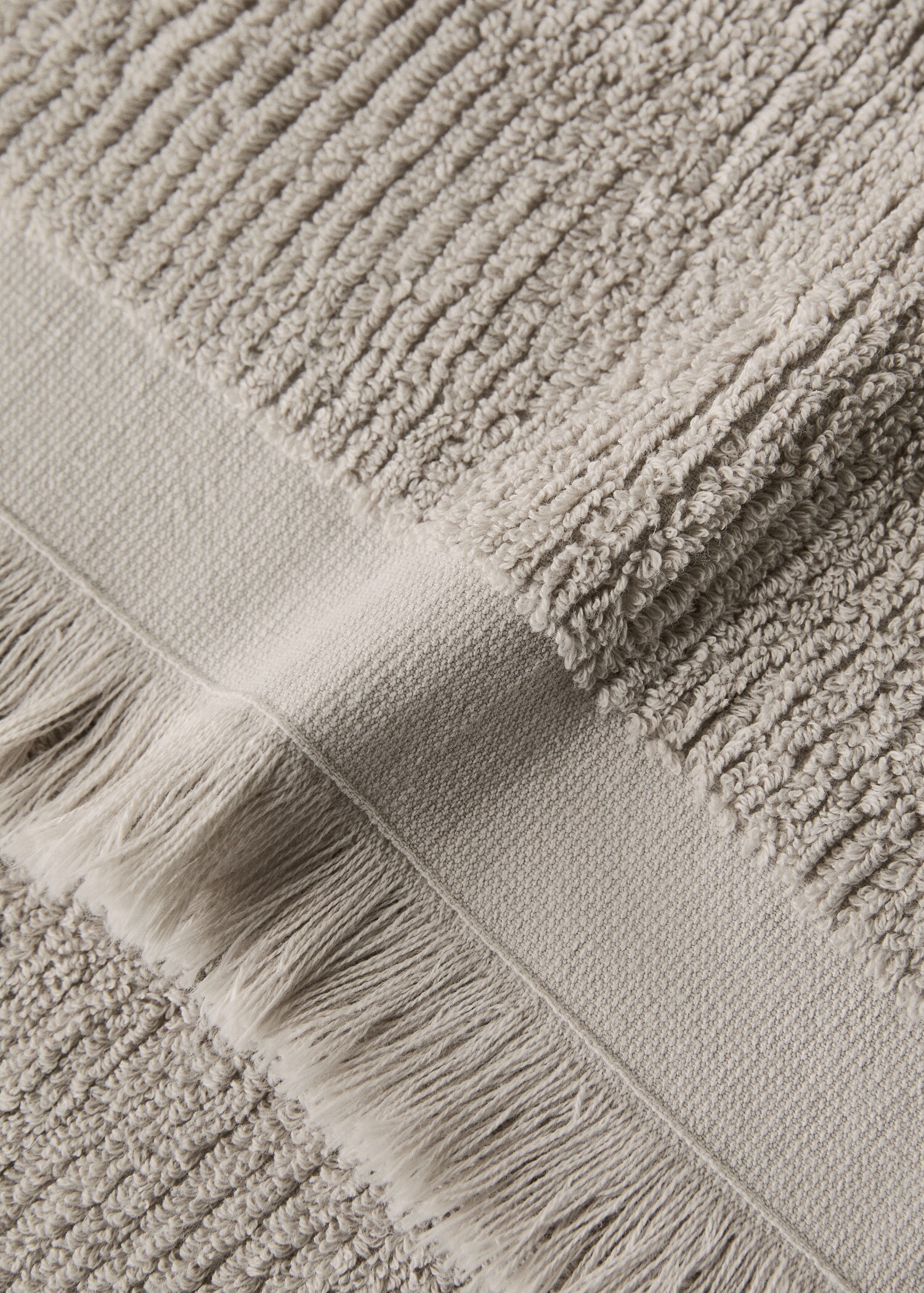 Textured guest towel with fringes - Details of the article 1