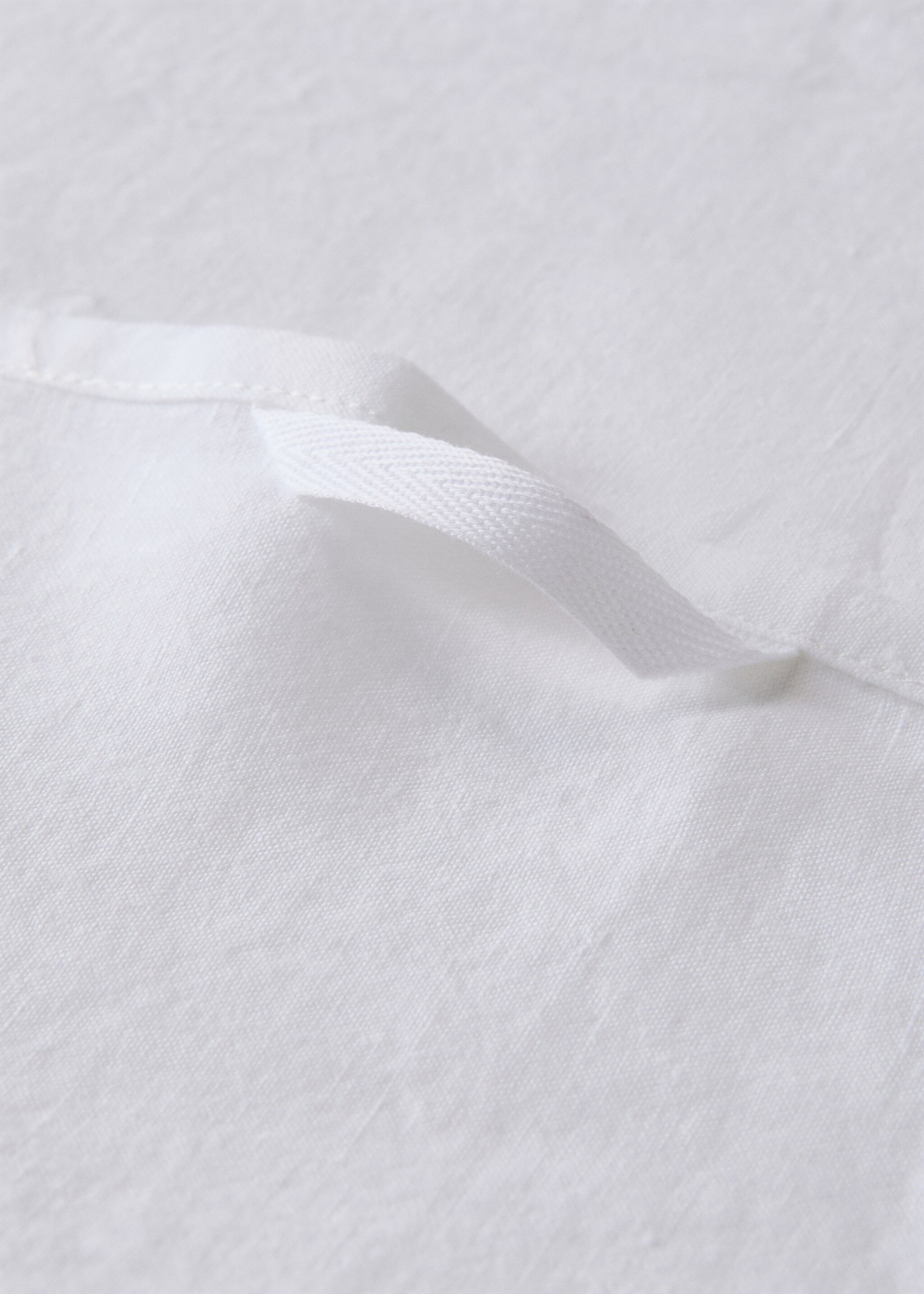 Linnen handdoek met kanten afwerking - Detail van het artikel 3, Wit. Ref: 27001570-00.