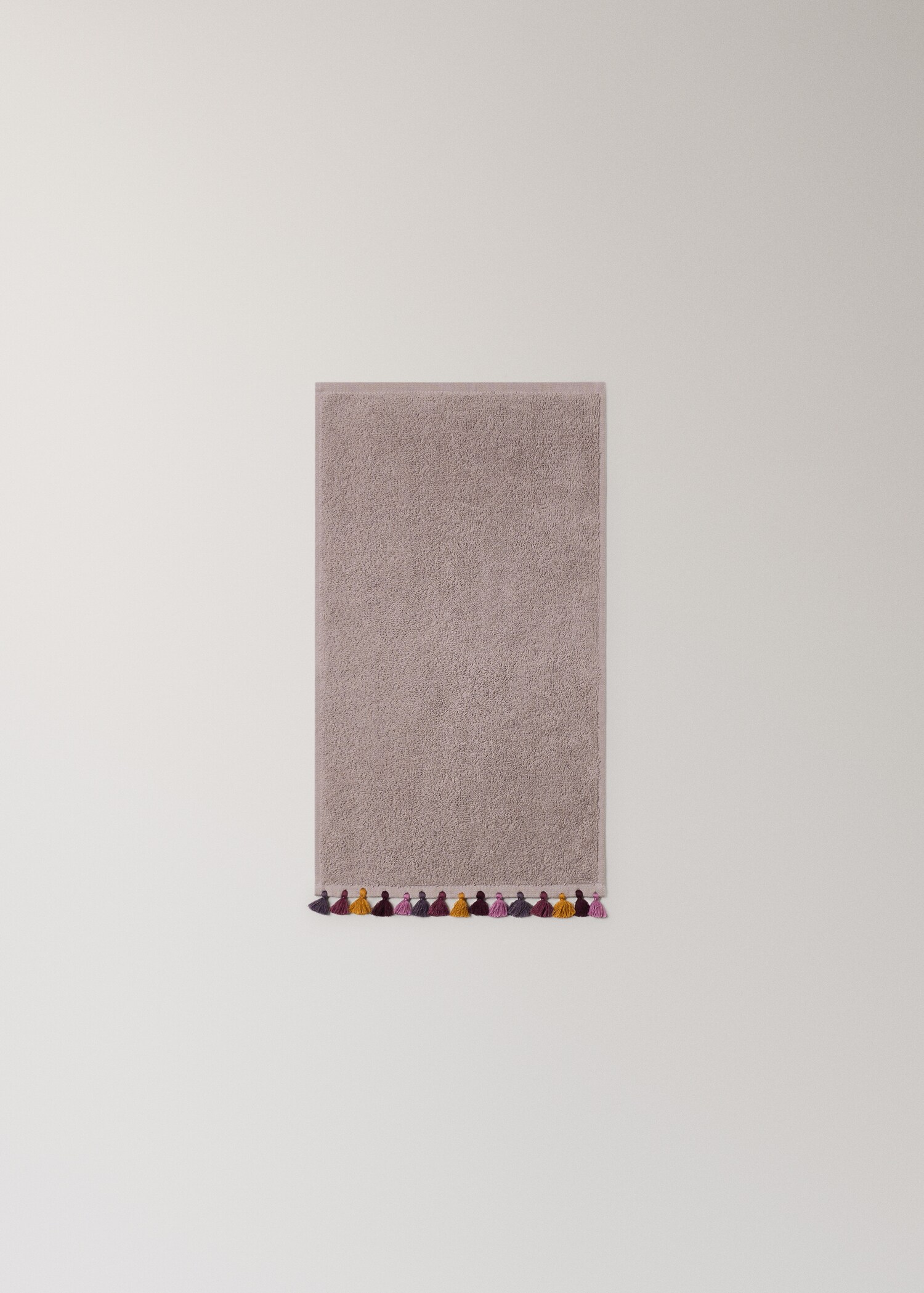 Cotton terry guest towel with pompom detail - Details of the article 3