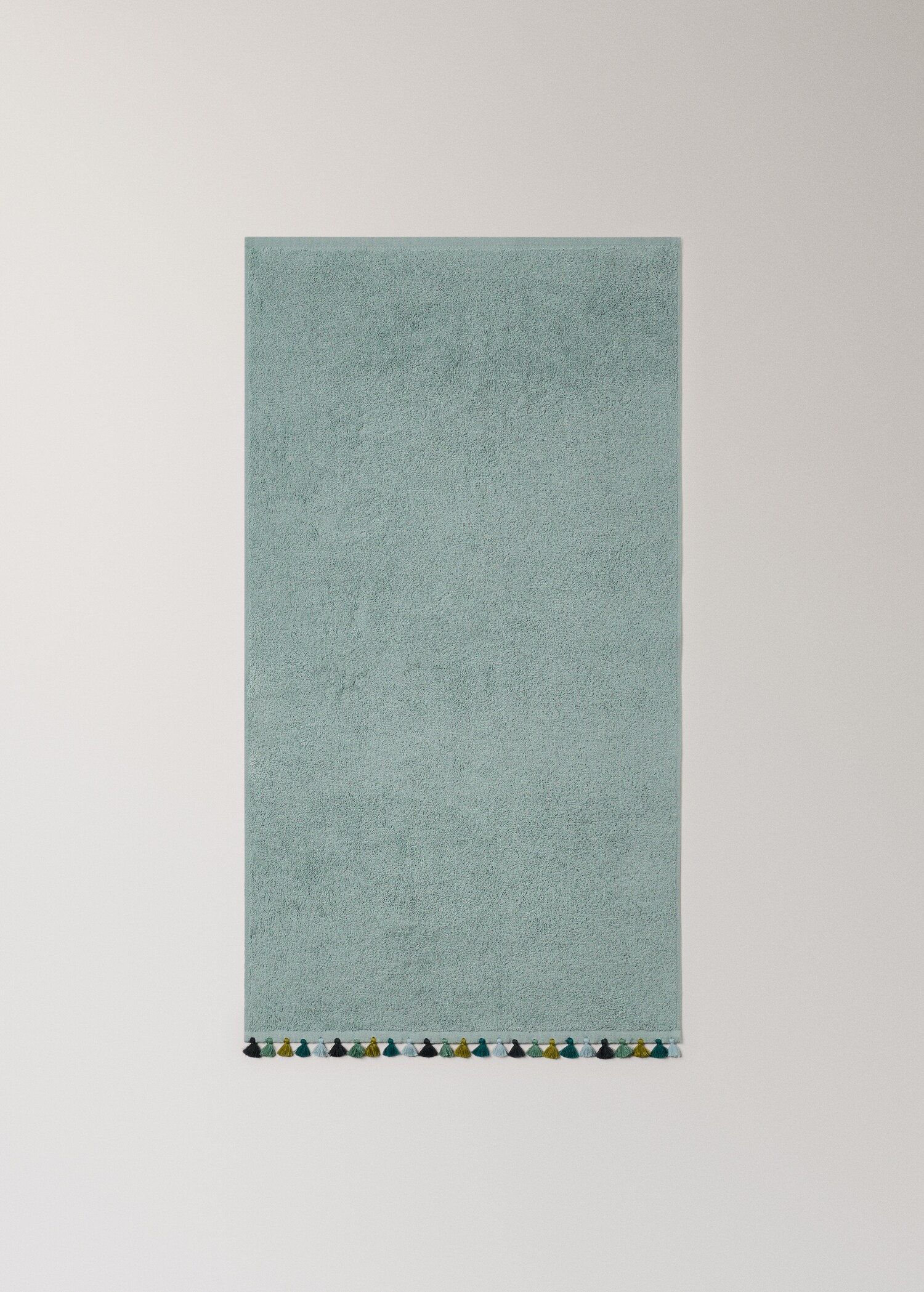 Cotton terry hand towel with pom-pom detail - Details of the article 3