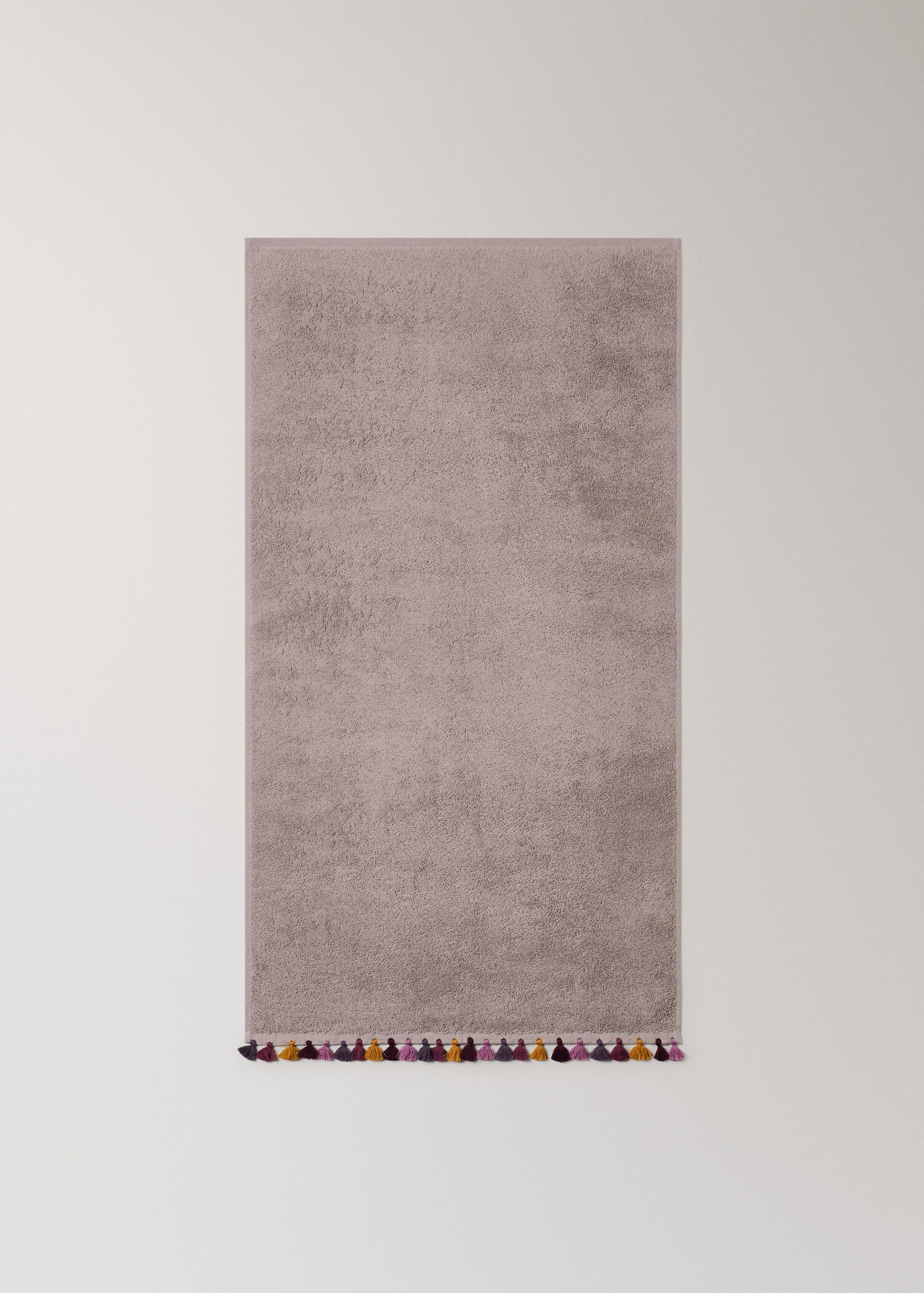 Cotton terry hand towel with pom-pom detail - Details of the article 3