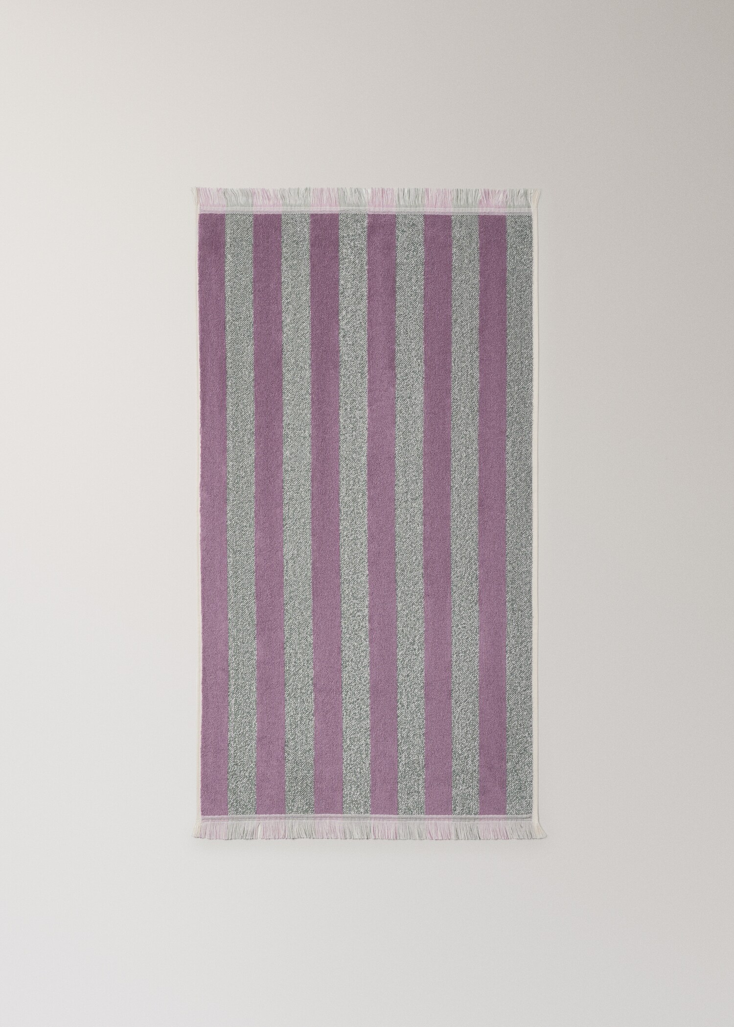 Bavlněný ručník na umyvadlo s pruhy a třásněmi - Detail zboží 3