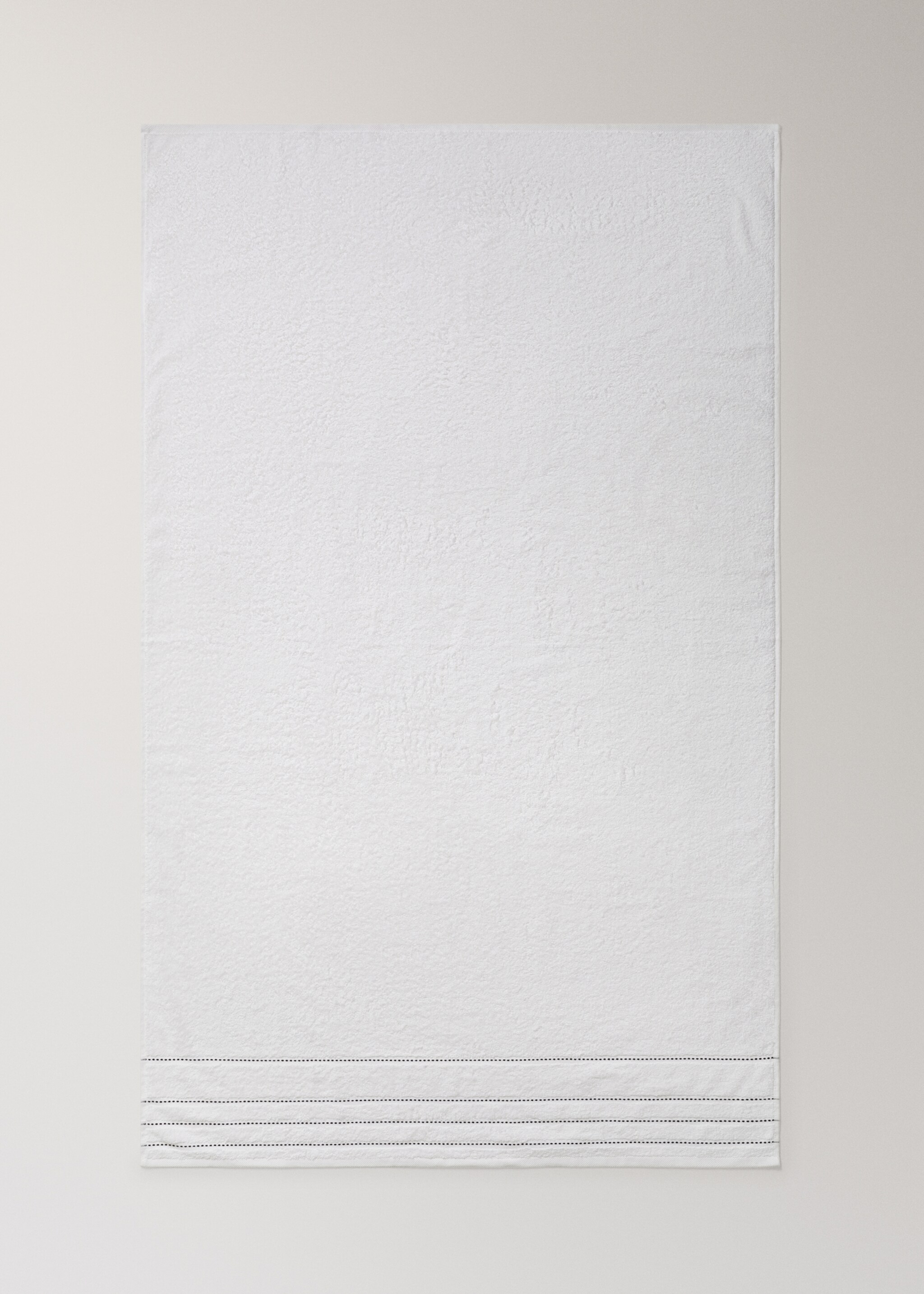 Badlakan i bomull med broderade prickar - Detaljer om artikeln 3, Vit. Ref: 27001582-00.