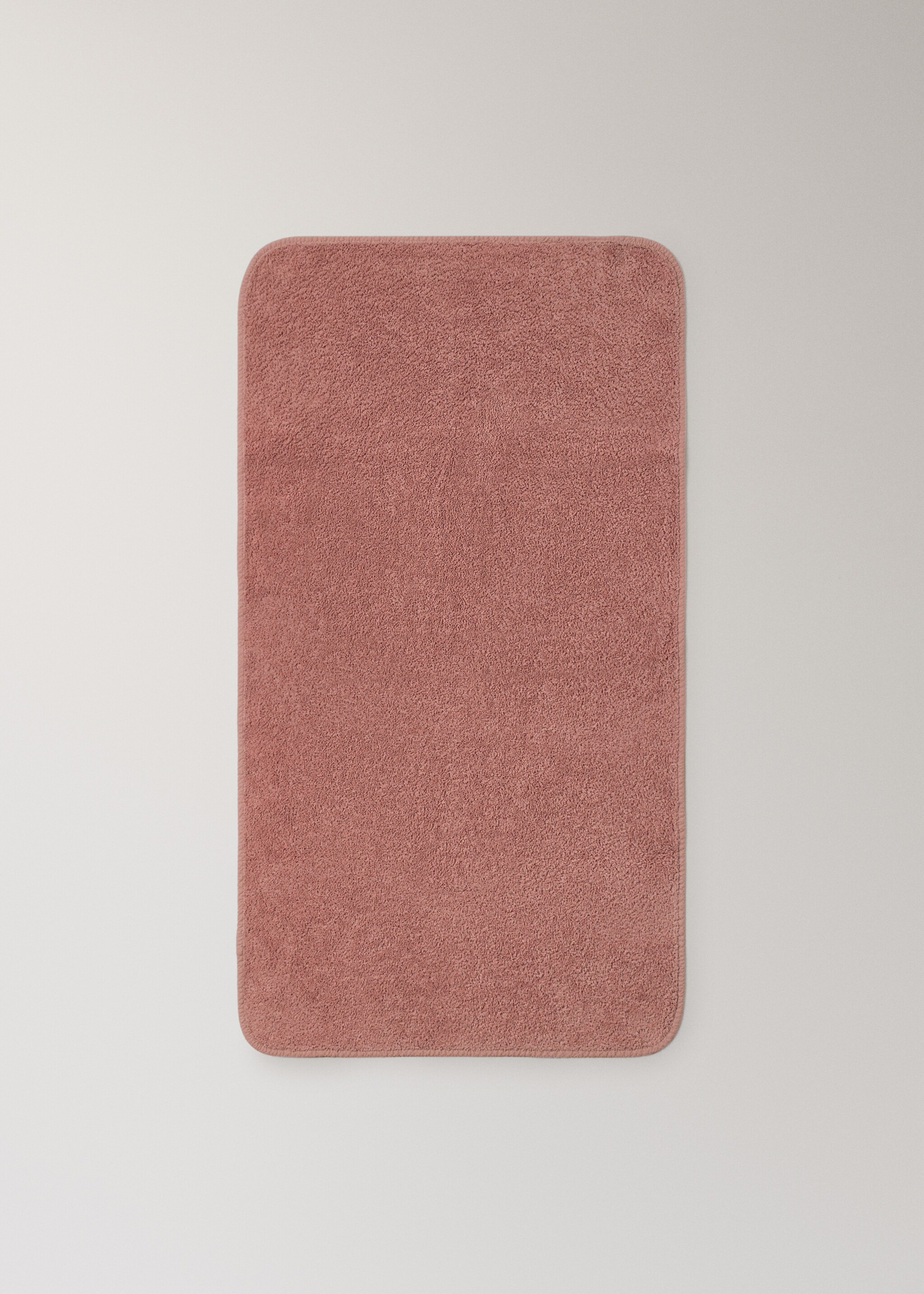 Garment-dyed washcloth - Details of the article 3, Pale Pink. Ref: 27001587-00.