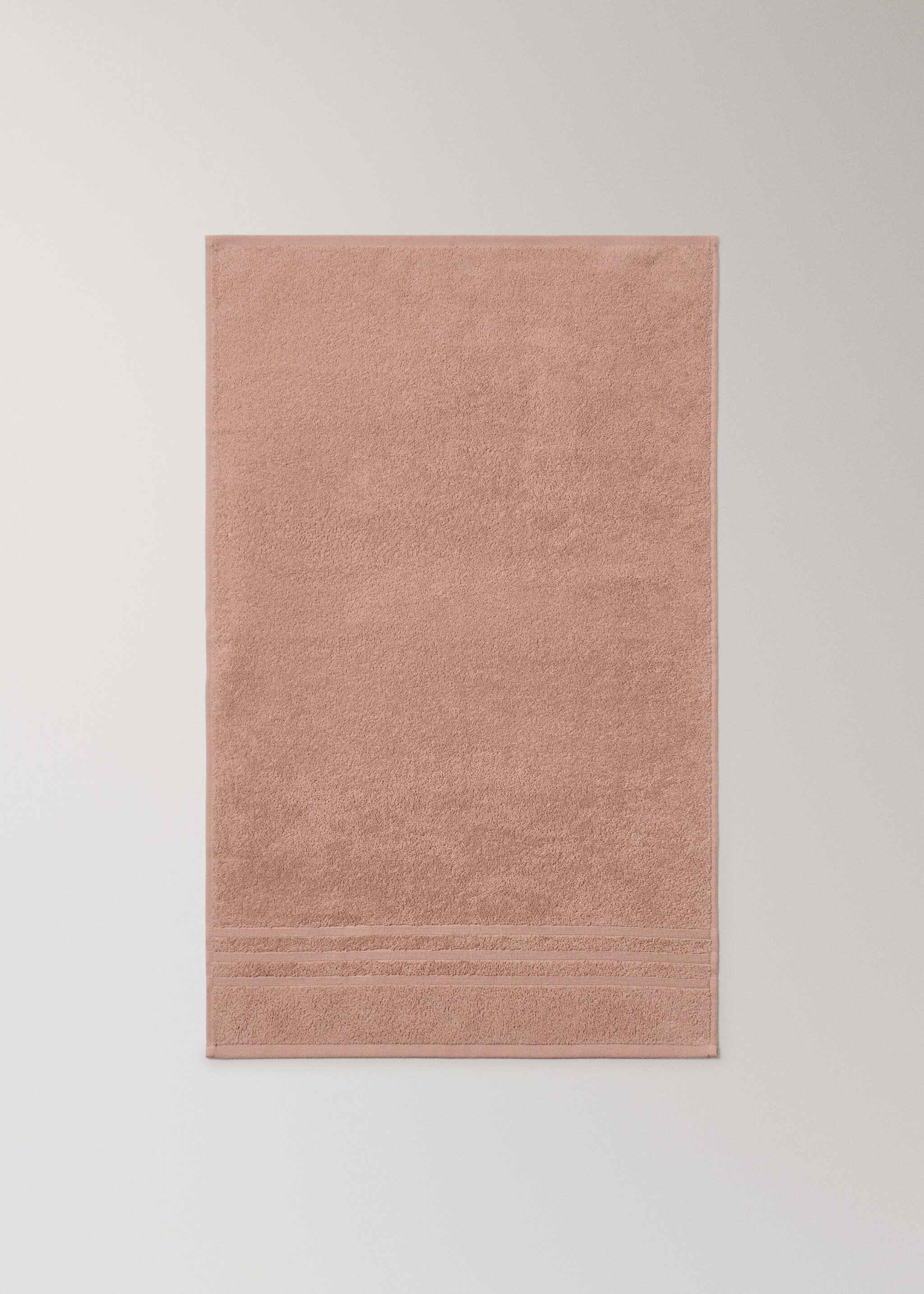 Terry cotton towel - Details of the article 3, Nude. Ref: 27001590-00.