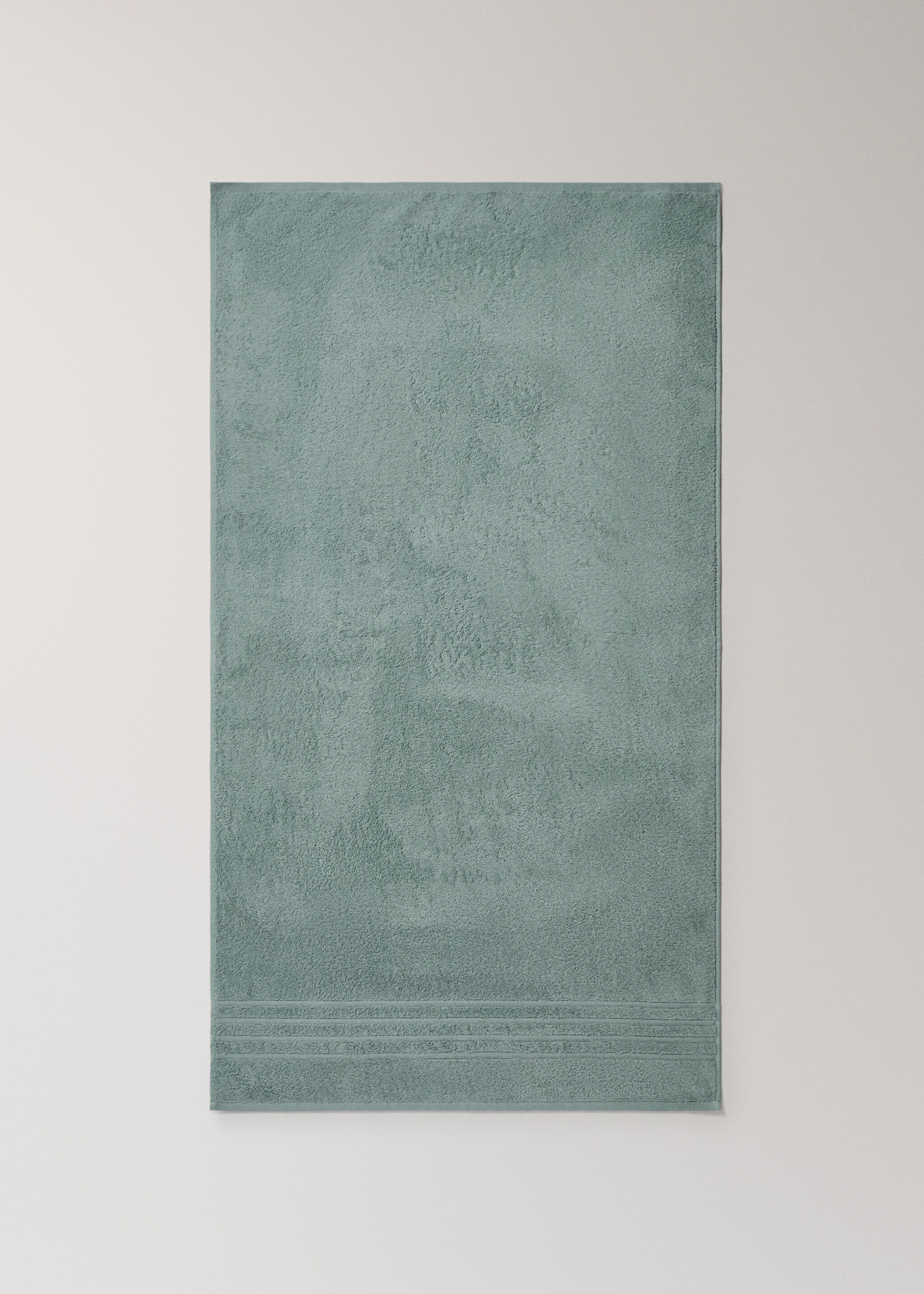 Cotton bath towel - Details of the article 3, Aqua Green. Ref: 27001591-00.