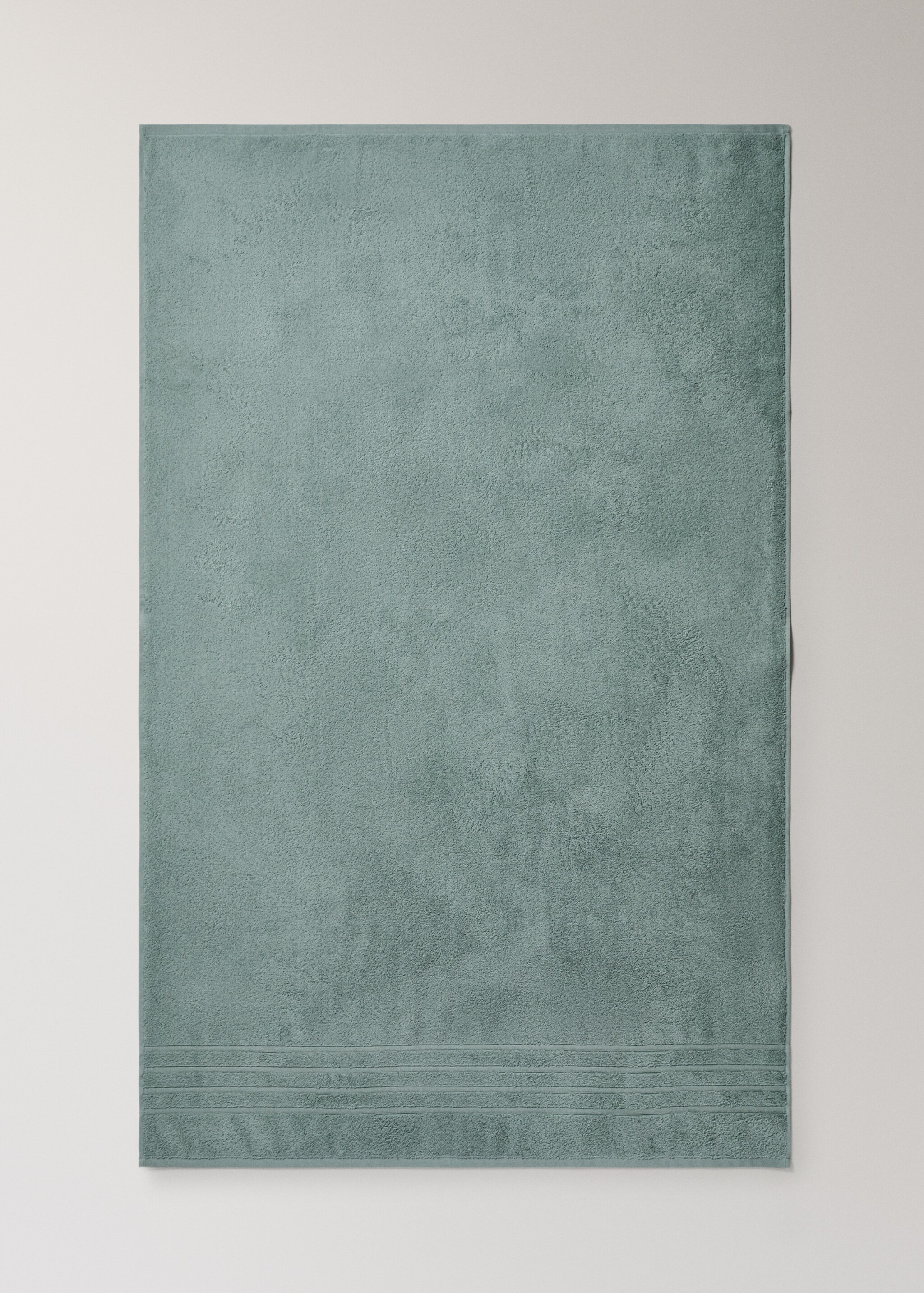 Cotton bath towel - Details of the article 3, Aqua Green. Ref: 27001592-00.