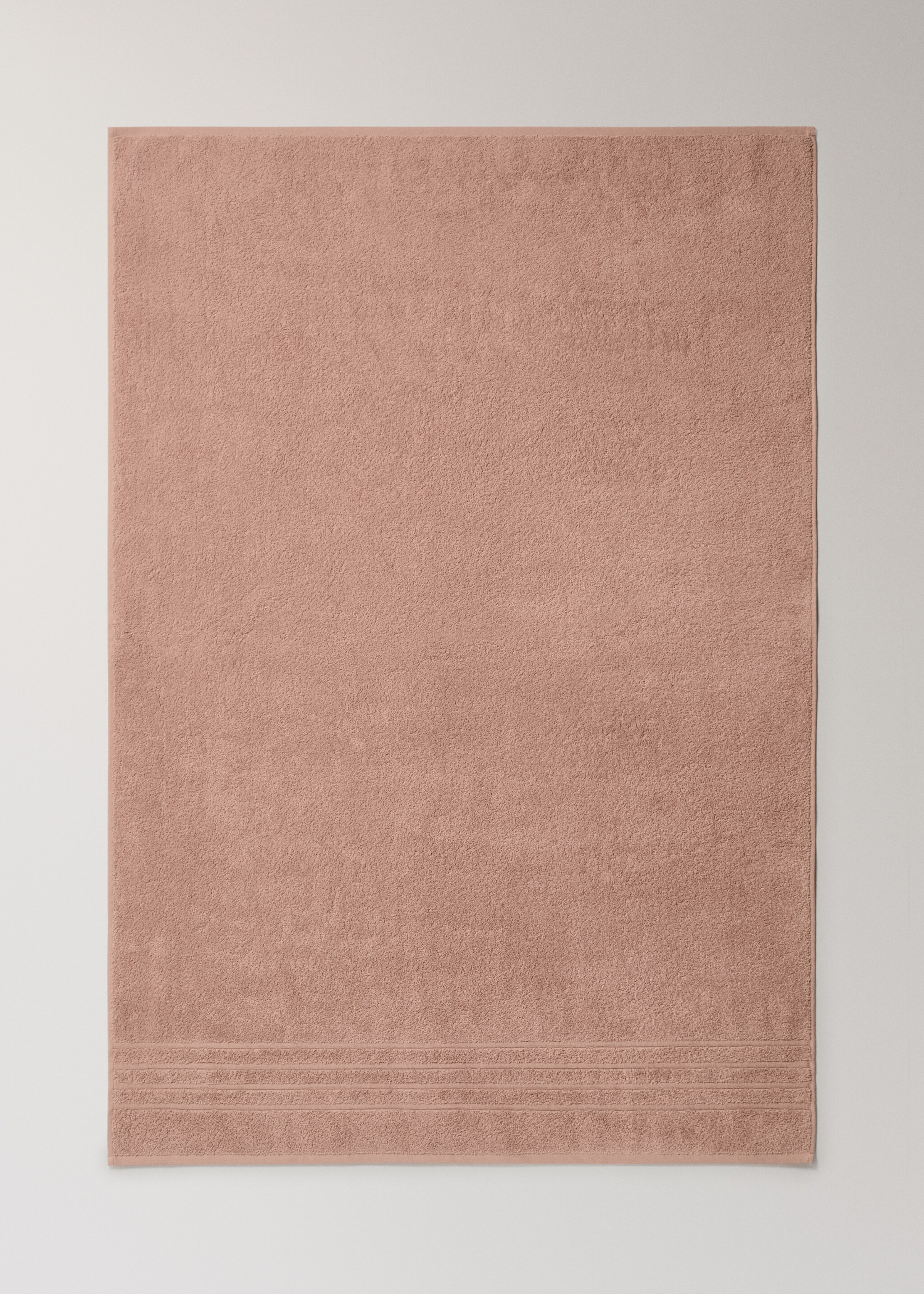 Cotton bath towel - Details of the article 3, Nude. Ref: 27001592-00.