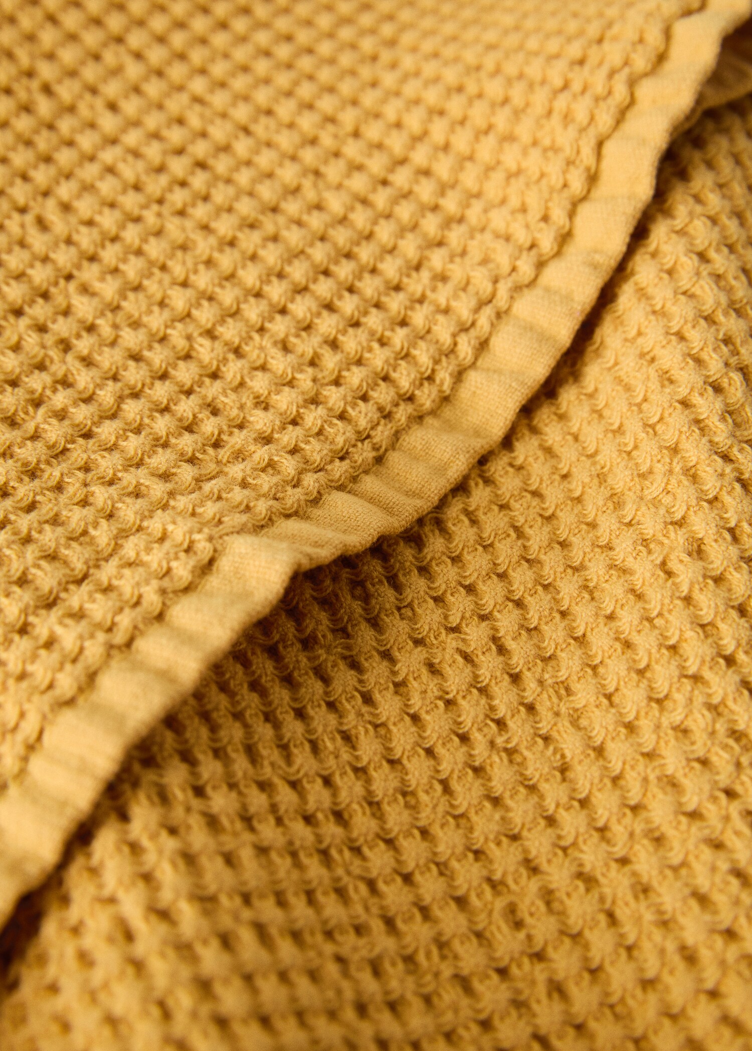 Cotton bath towel mini waffle garment-wash - Details of the article 1