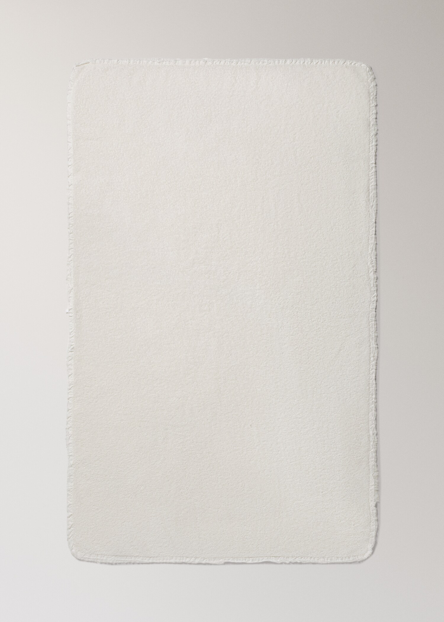 Cotton terry bath towel with frayed edge and flounce - Details of the article 3