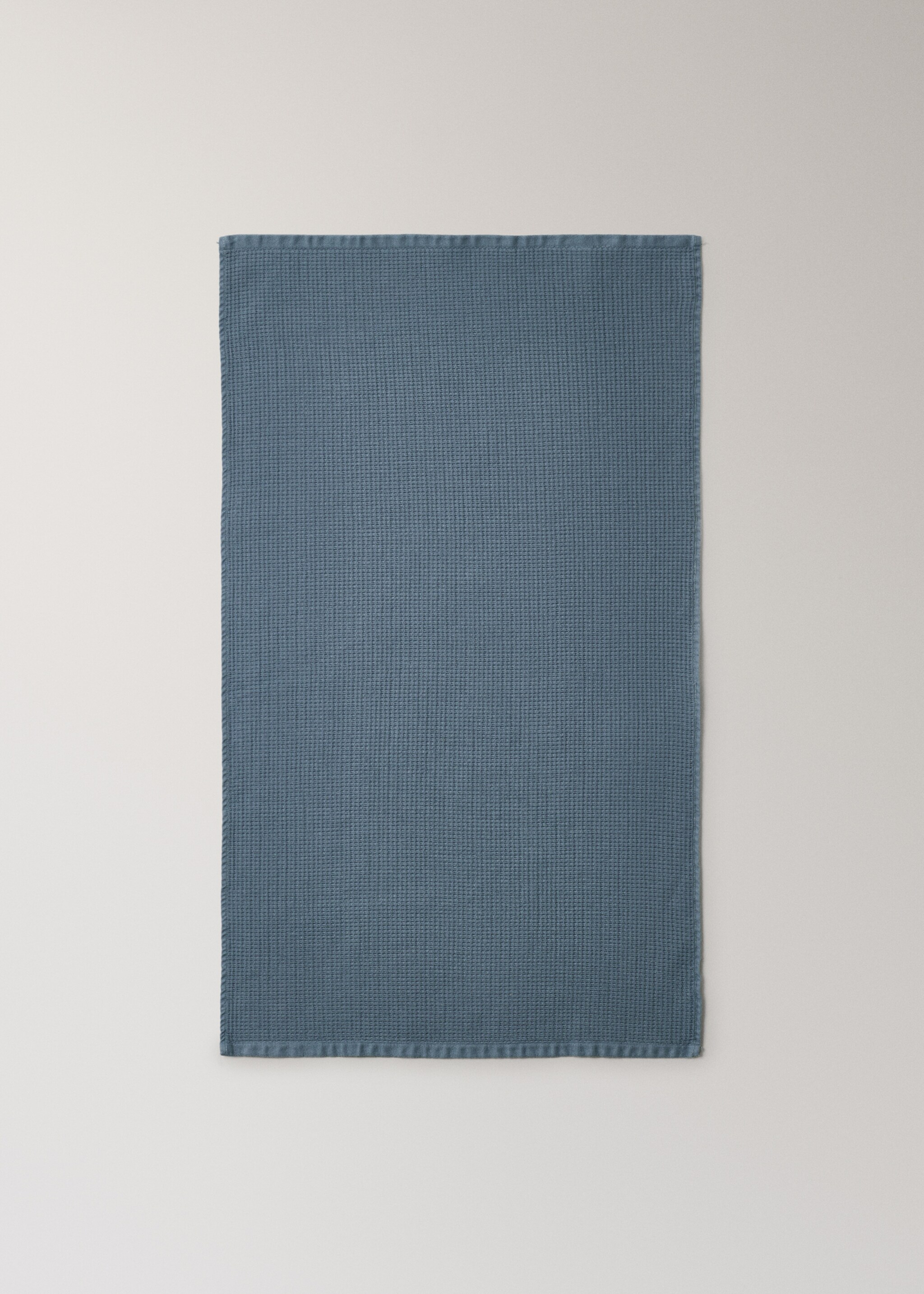 Serviette toilette en coton réversible - Détail de l'article 3, Bleu indigo. Ref: 27001603-00.