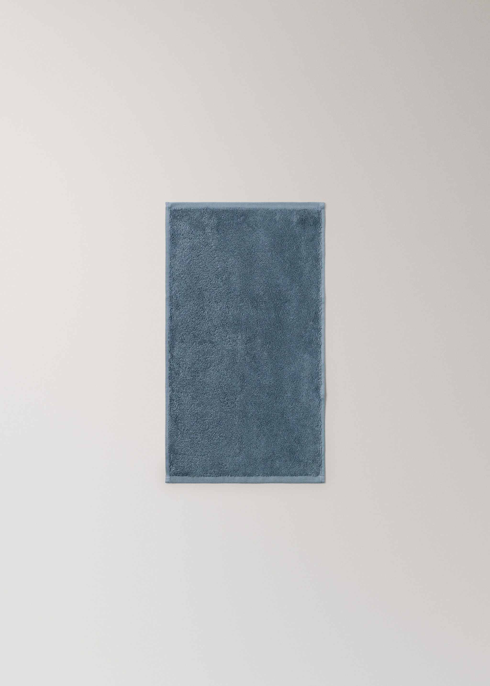 Soft cotton towel - Details of the article 3, Indigo Blue. Ref: 27001605-00.