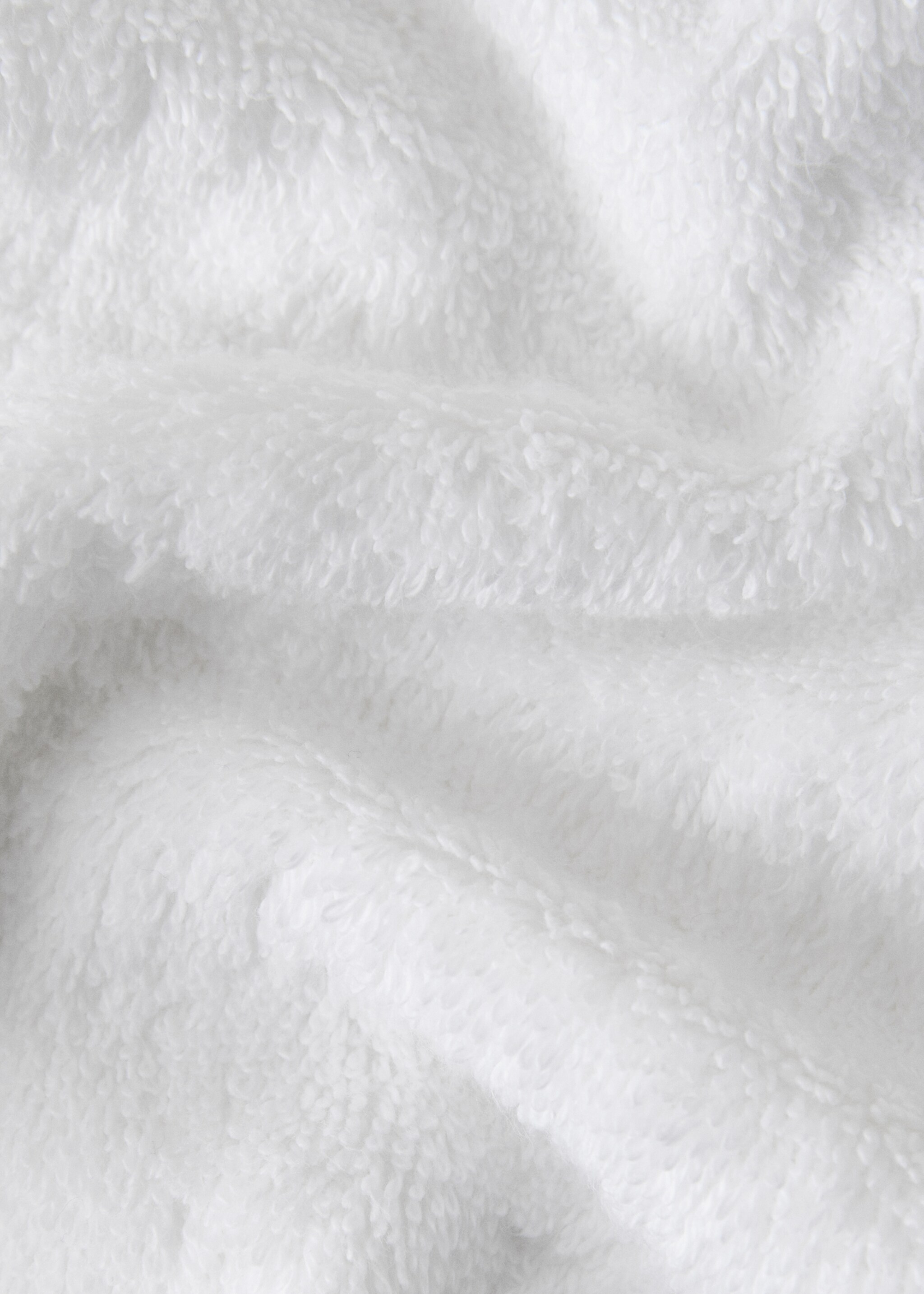 Soft cotton shower towel - Details of the article 1, White. Ref: 27001607-00.