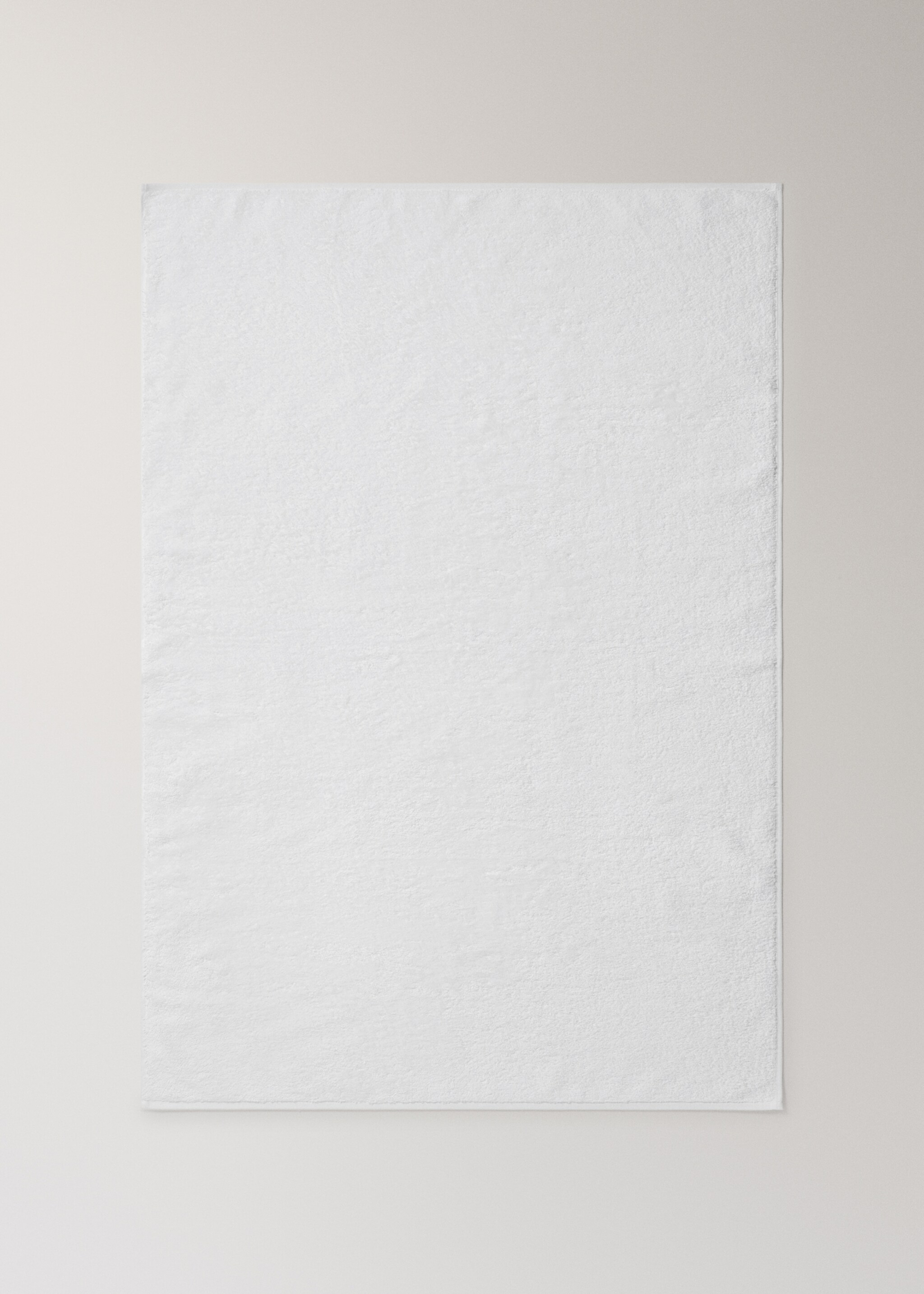 Soft cotton shower towel - Details of the article 3, White. Ref: 27001607-00.