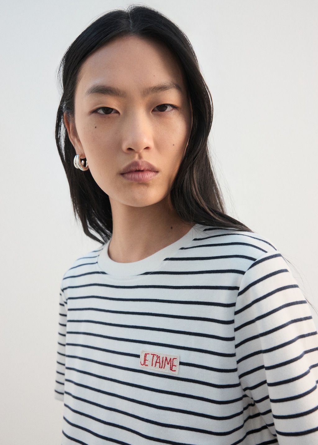 Striped shirt with embroidered details - image 4
