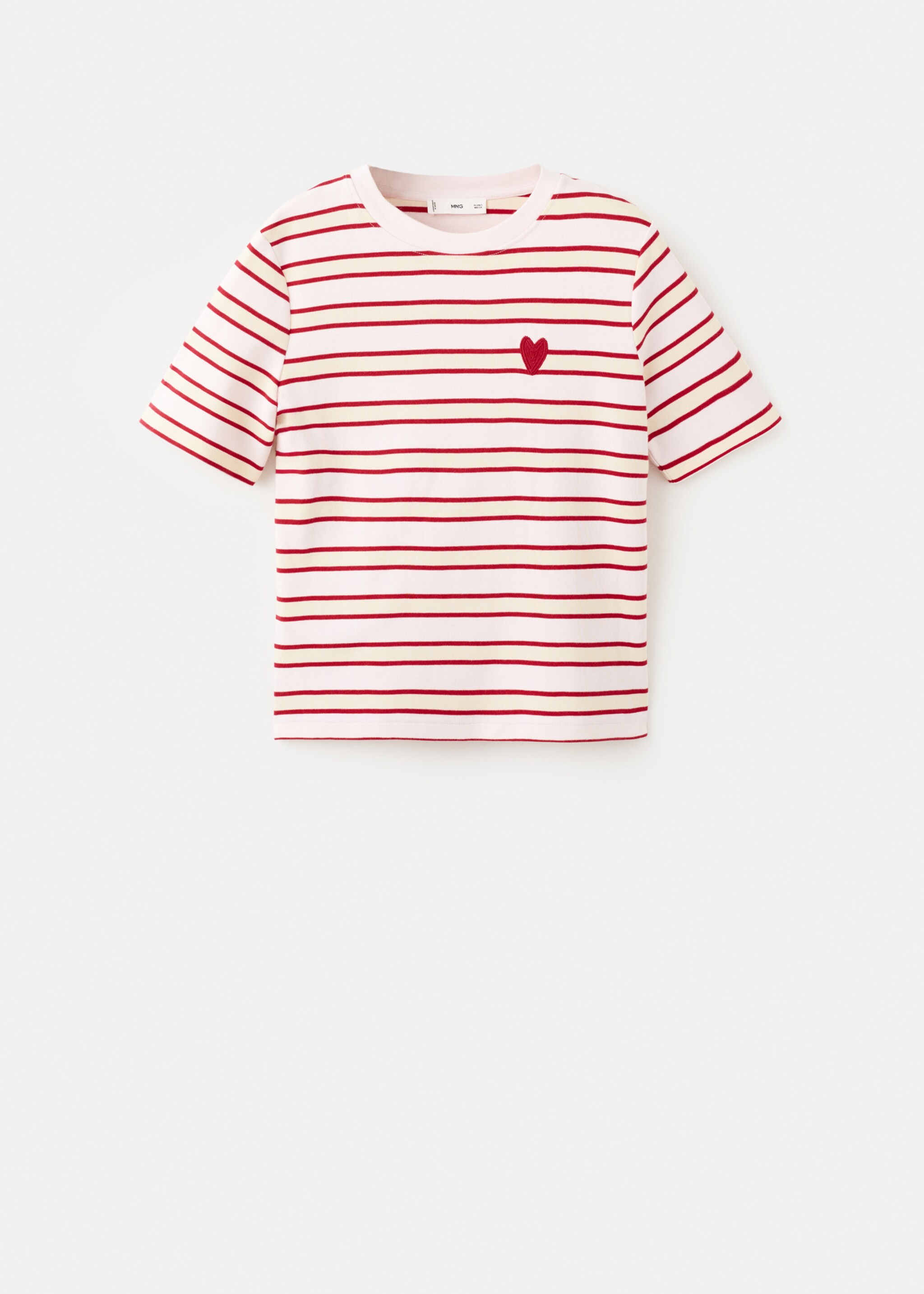 Camisa rayas detalles bordados - Artículo sin modelo, Rojo. Ref: 27002543-00.