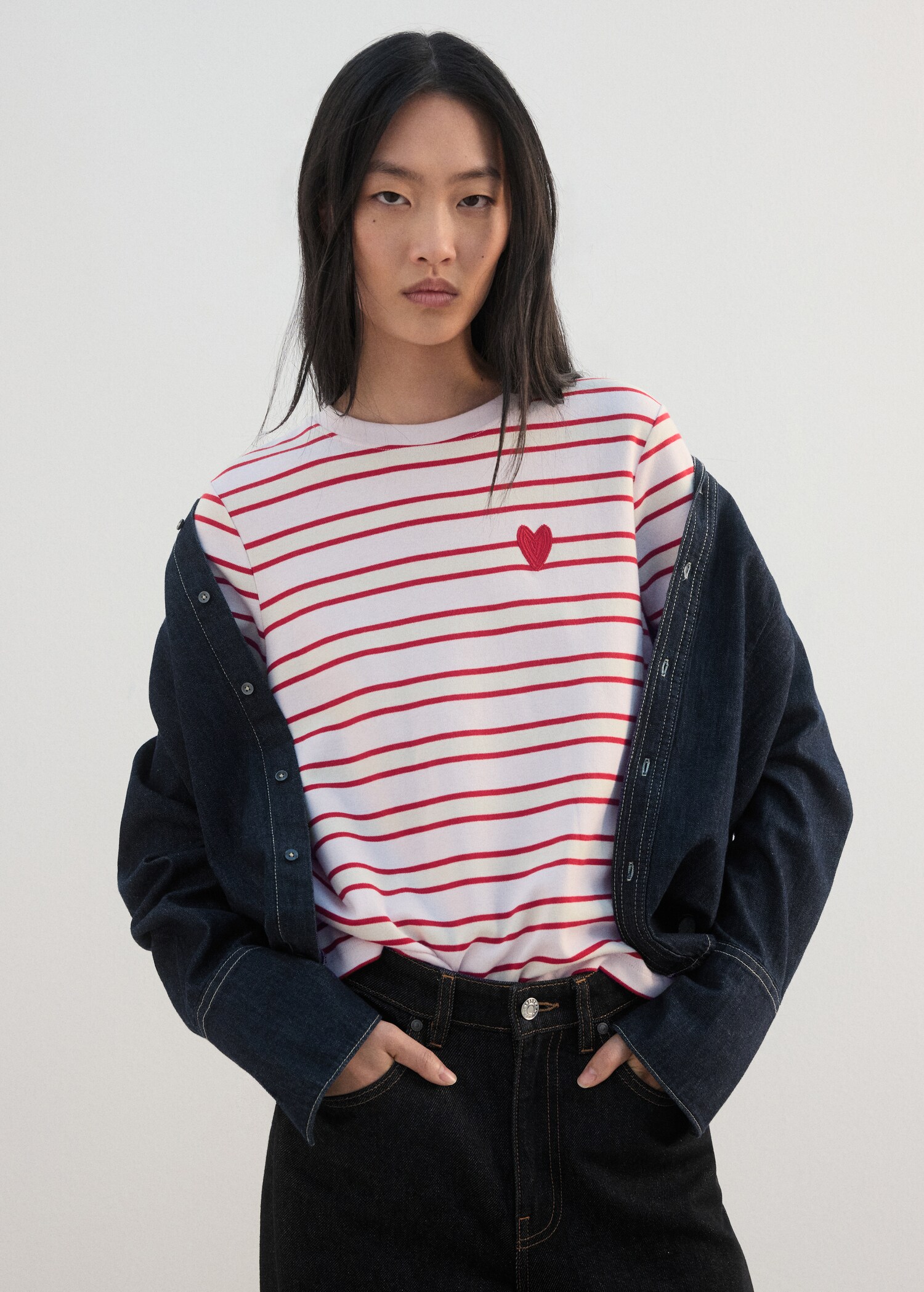 Camisa rayas detalles bordados - Detalle del artículo 2