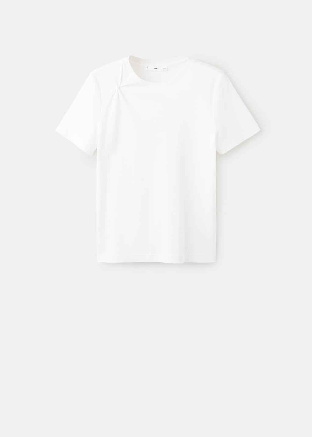 Cotton t-shirt with pucker detail - image 4
