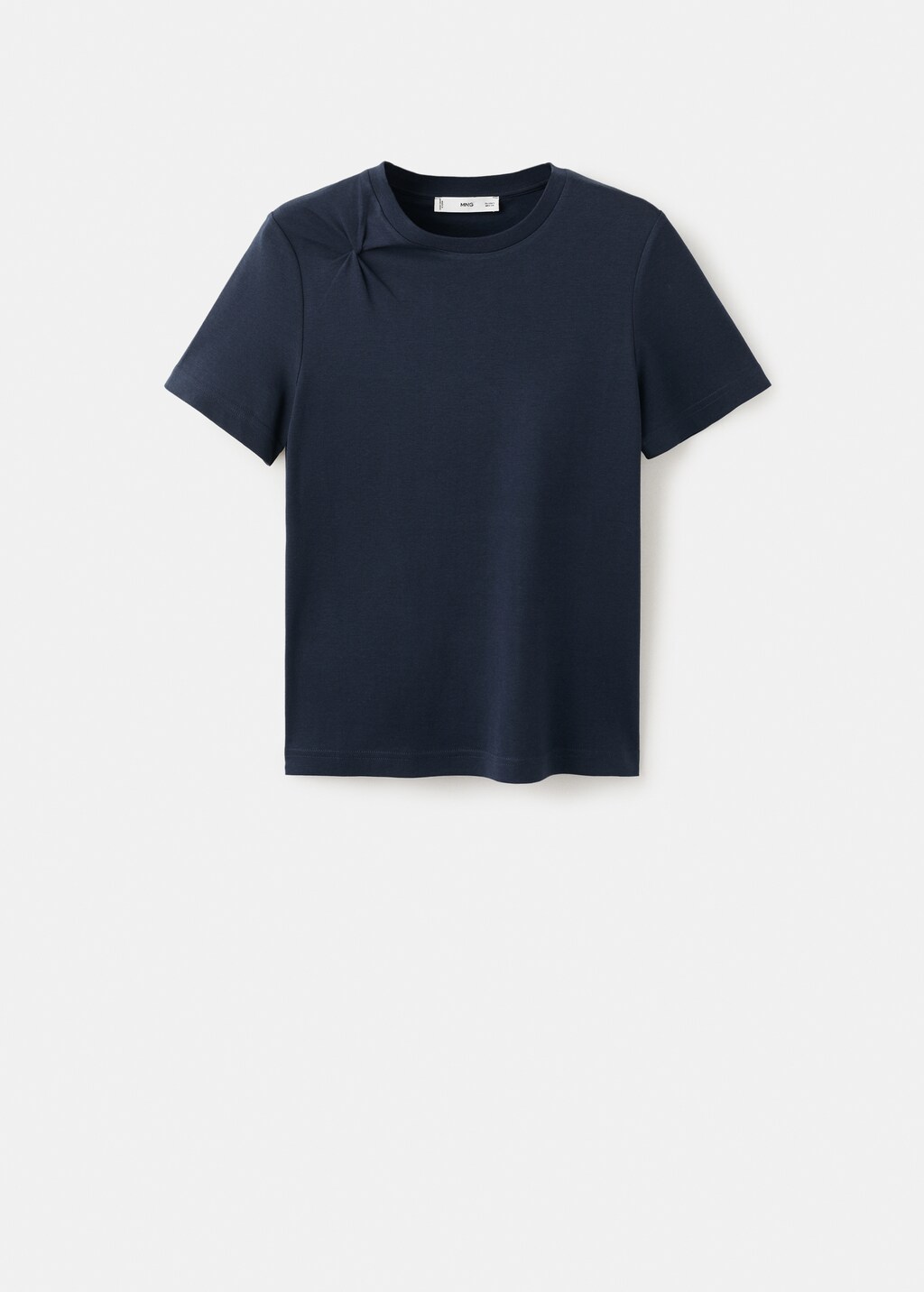 Mango Cotton t-shirt with pucker detail