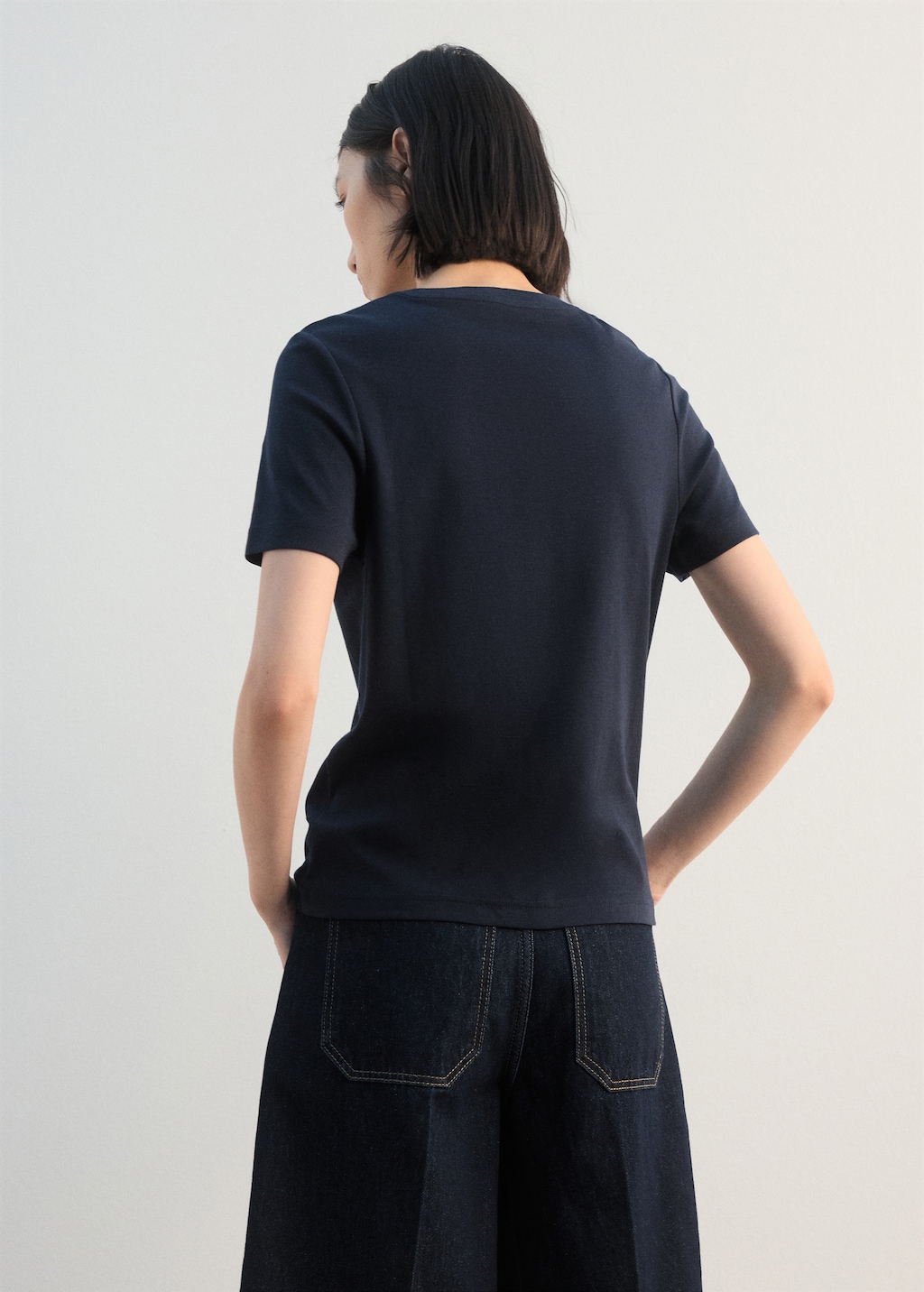 Mango Cotton t-shirt with pucker detail