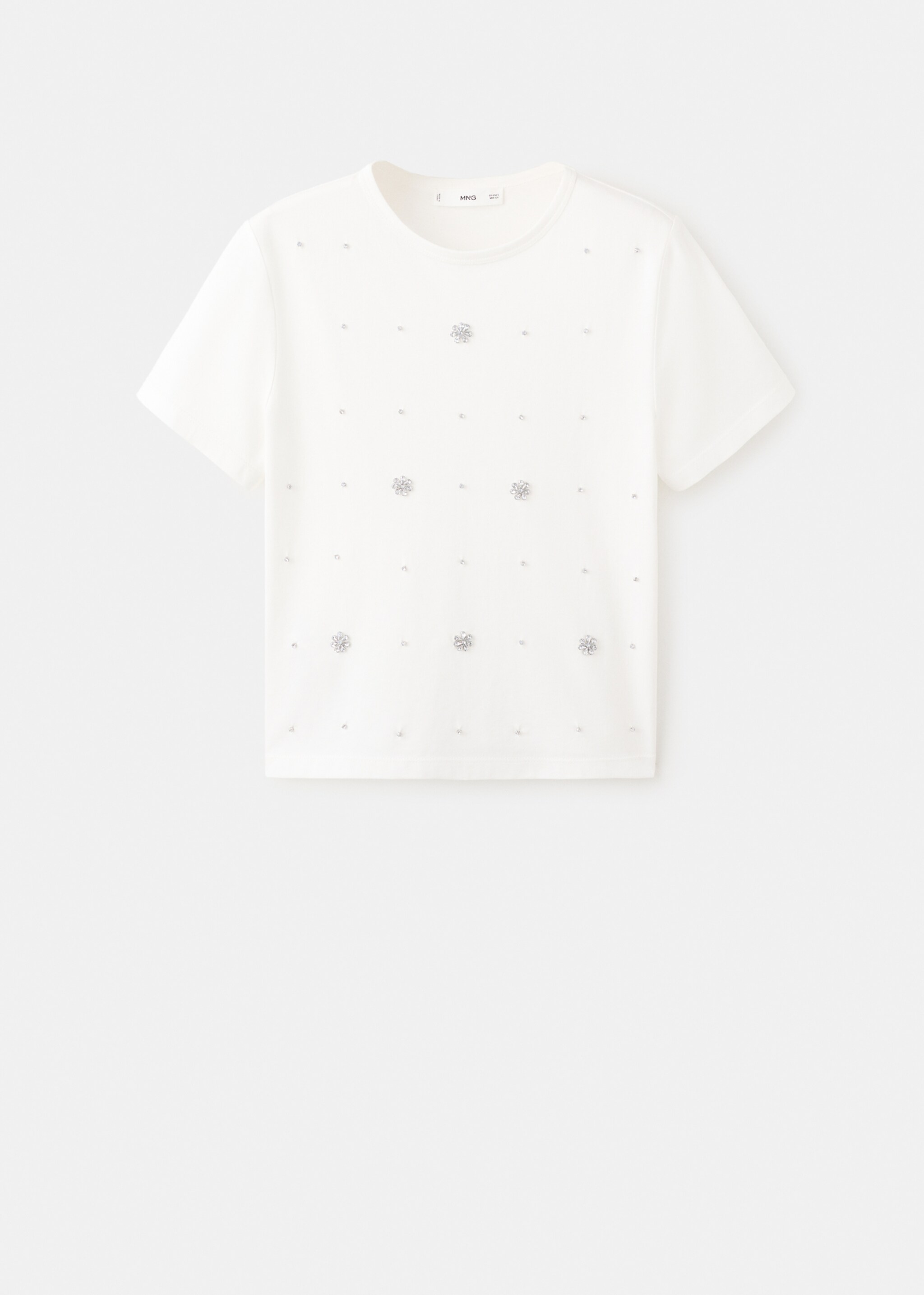 Camiseta algodón strass - Artículo sin modelo, Blanco. Ref: 27002546-00.