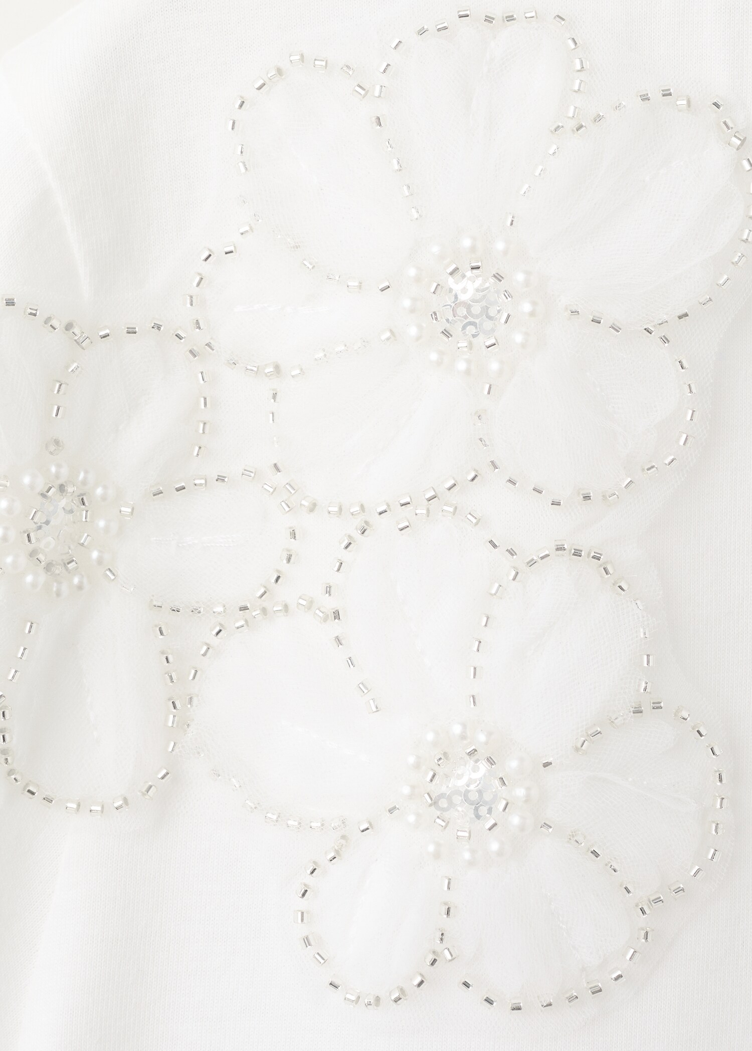 Floral-embroidered cotton t-shirt - Details of the article 8