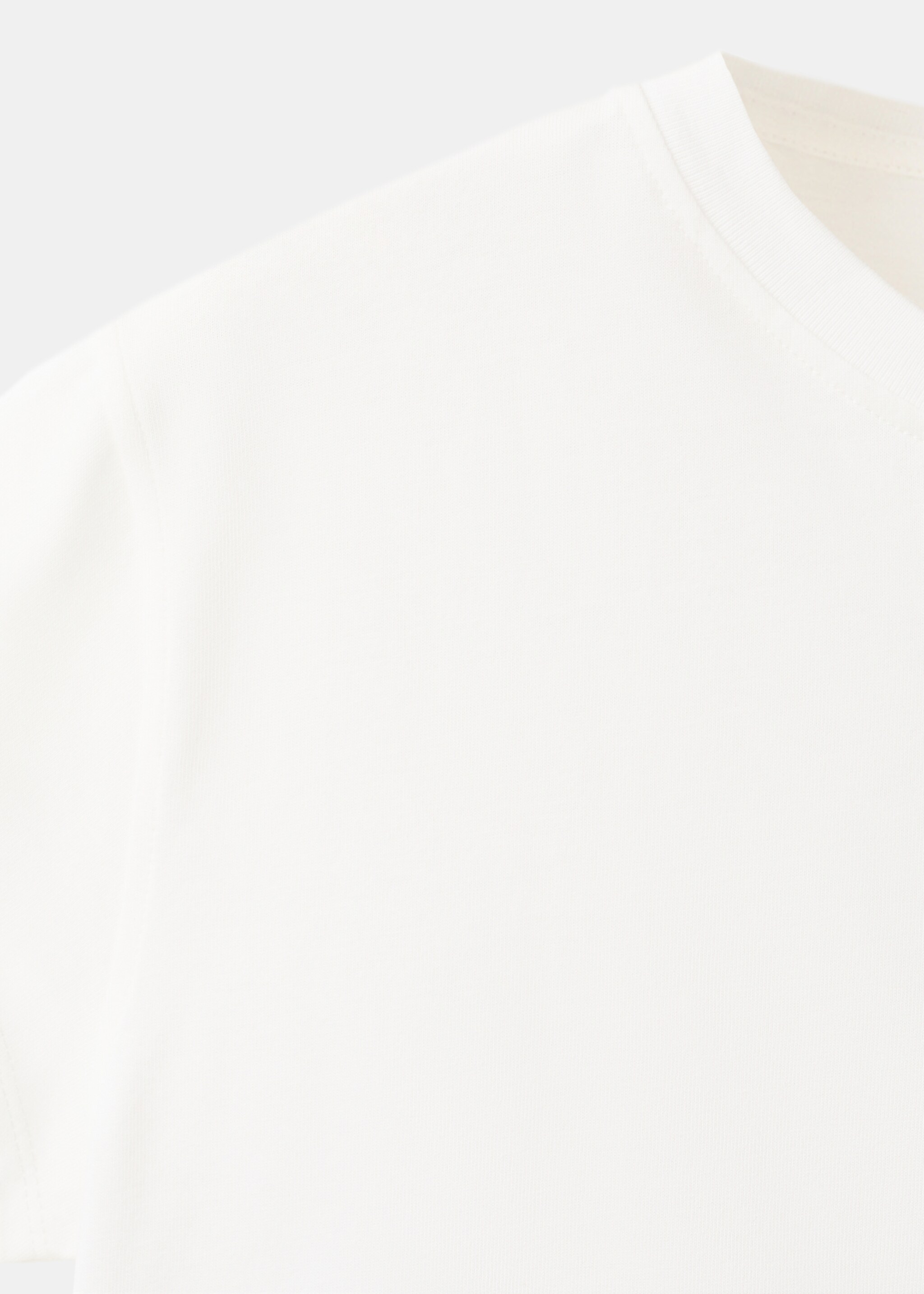 Camiseta algodón bordado flores - Detalle del artículo 0, Blanco roto. Ref: 27002548-00.