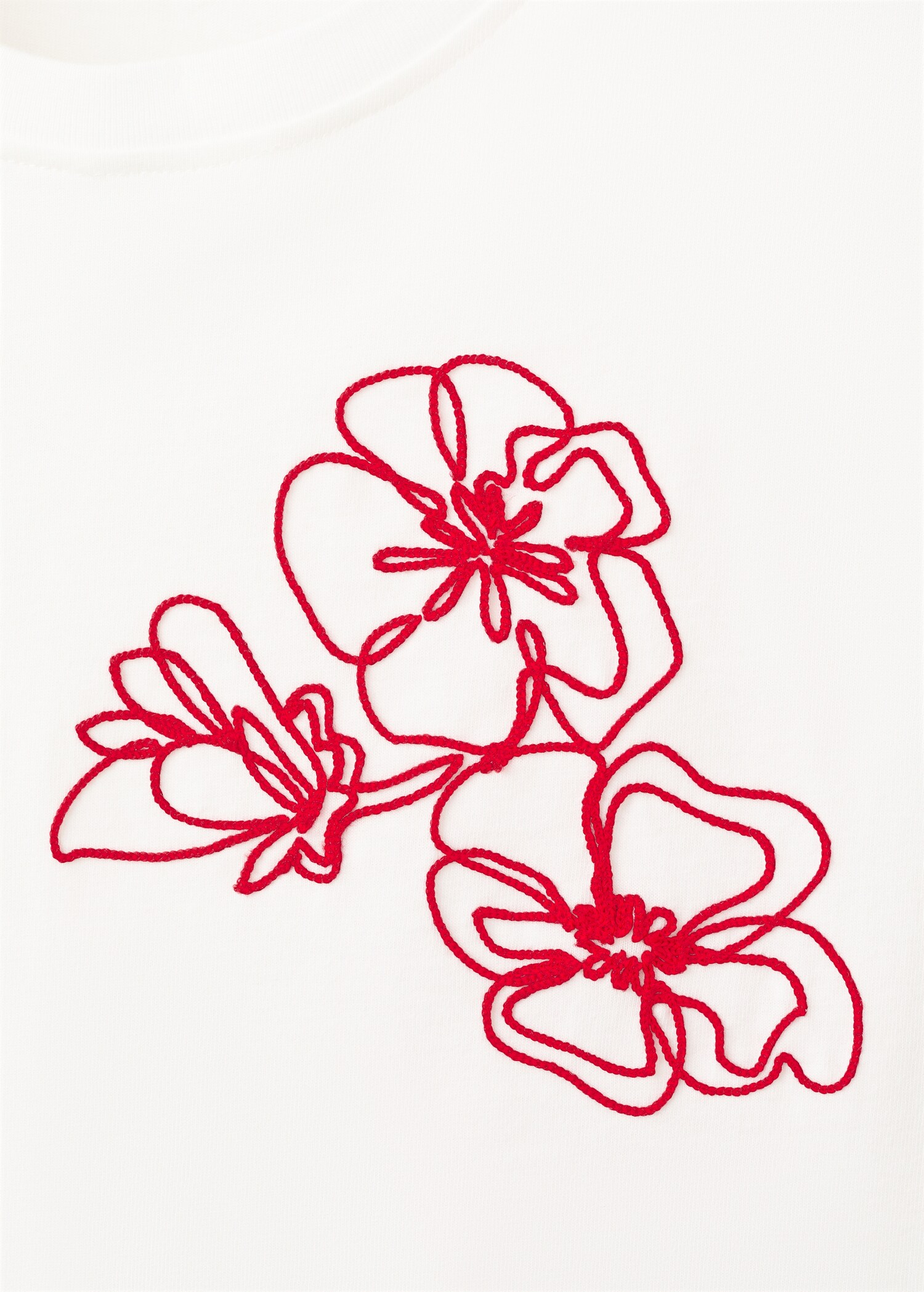 Camiseta algodón bordado flores - Detalle del artículo 8