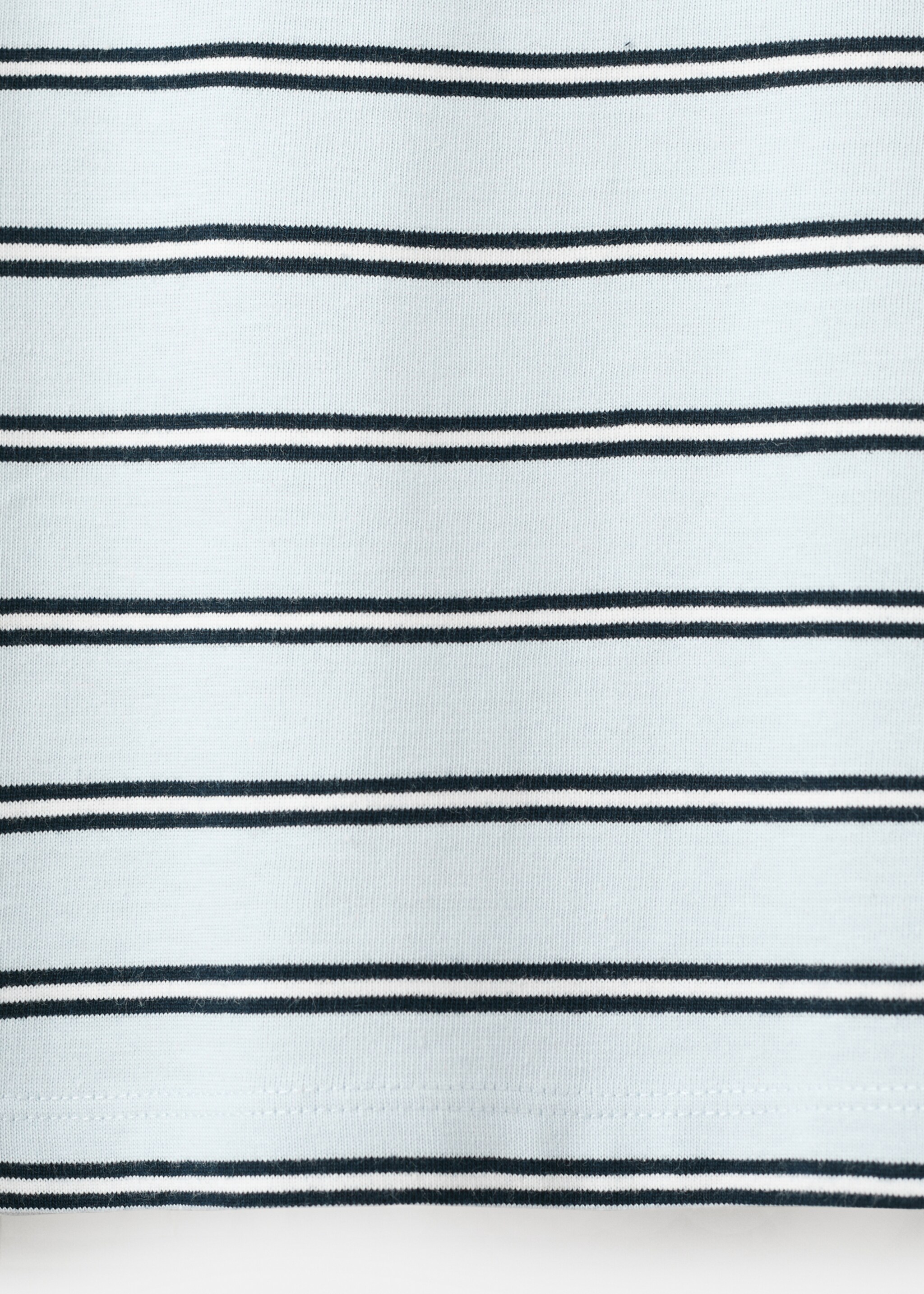 条纹棉质T恤 - null, 天蓝. Ref: 27002549-00.