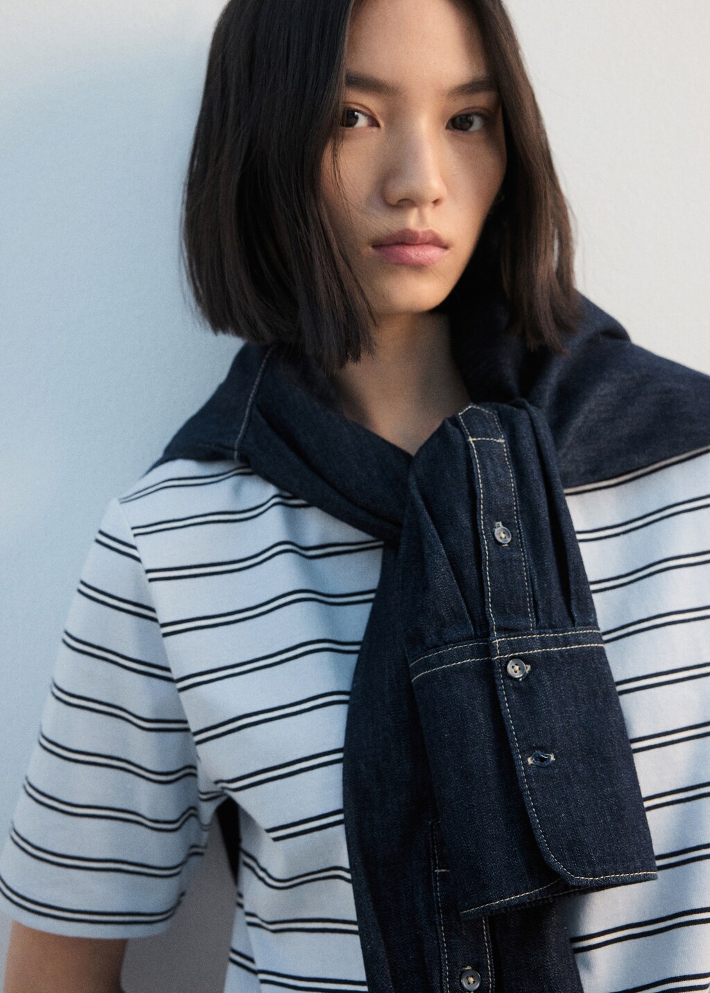 Striped cotton T-shirt - image 5