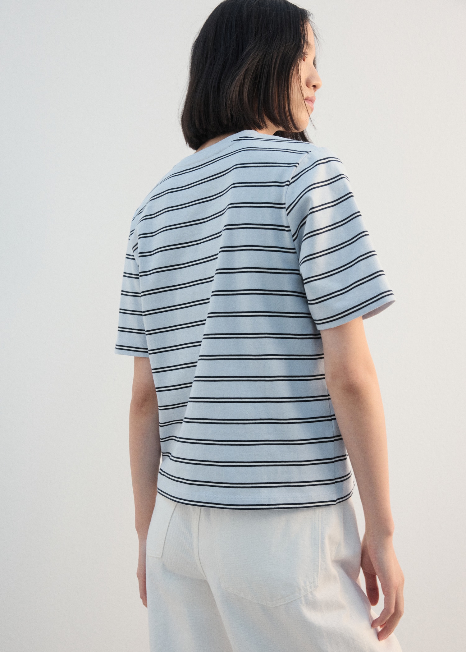 Camiseta algodón rayas - Reverso del artículo