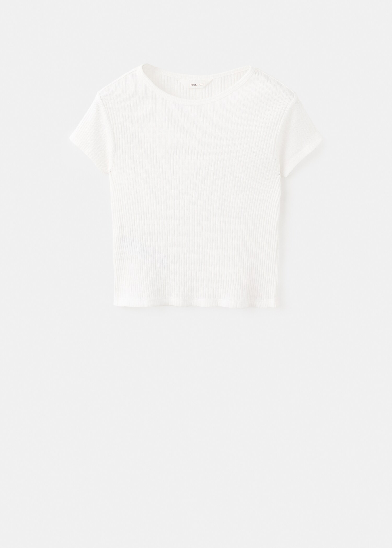 T-shirt manches courtes maille côtelée - Article sans modèle