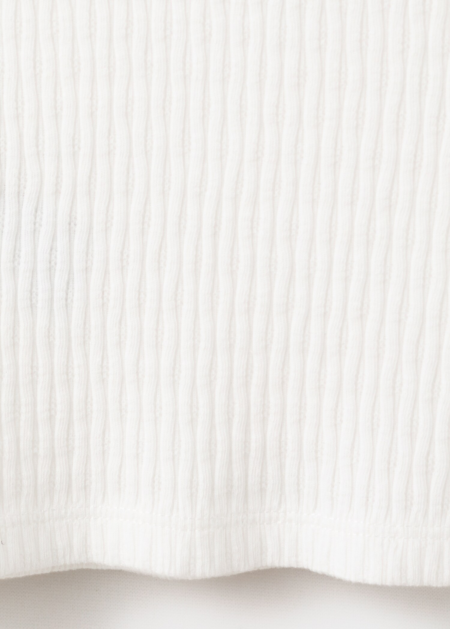 T-shirt manches courtes maille côtelée - Détail de l'article 0