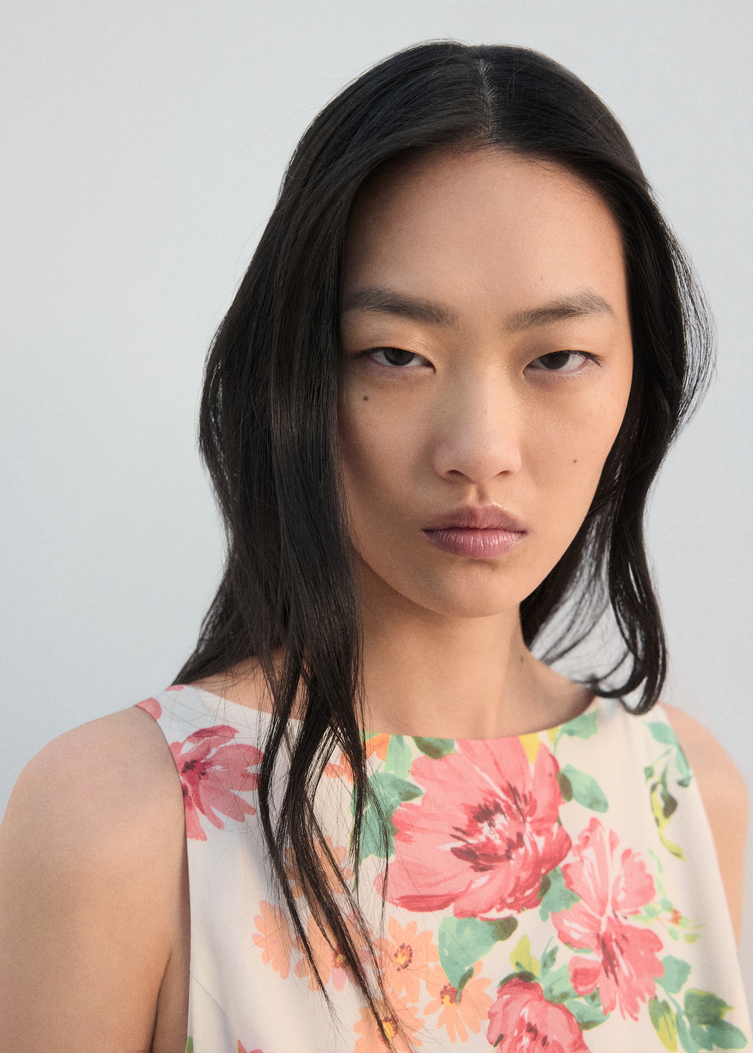 Floral-print flared dress - Details of the article 1