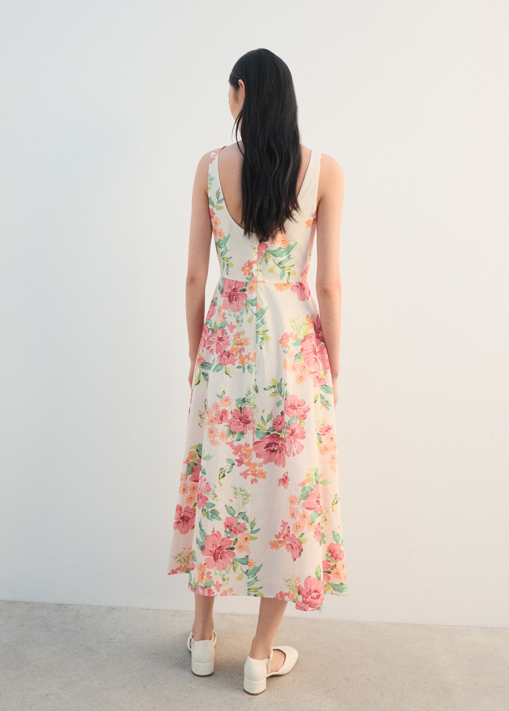Floral-print flared dress - image 3