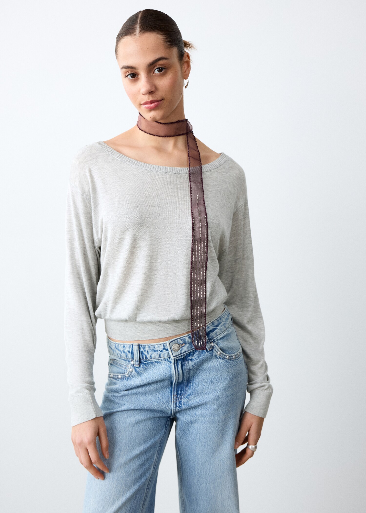 Pull-over en maille fine - Plan moyen