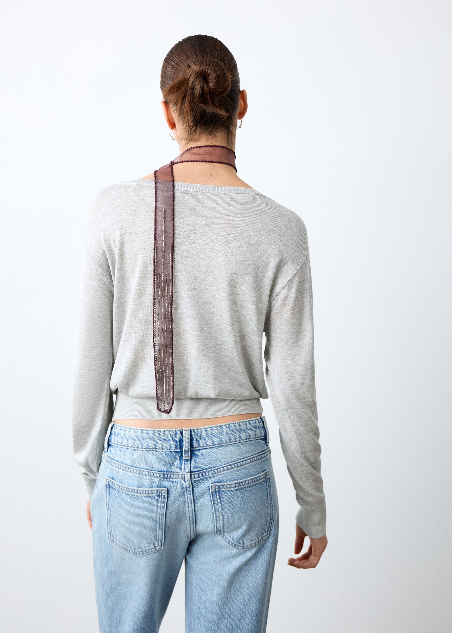 Pull-over en maille fine - Verso de l’article