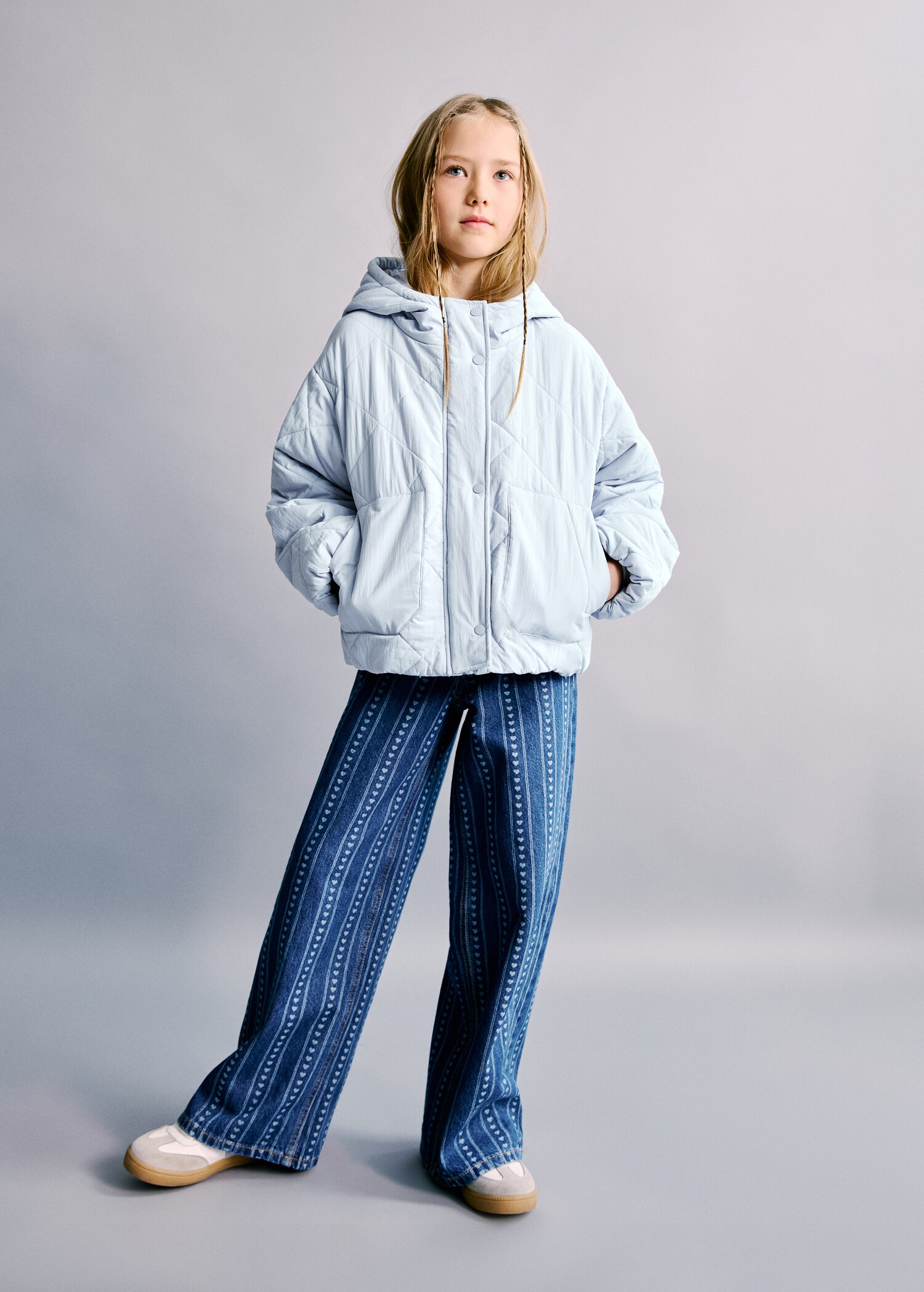 Wide leg printed jeans - Details of the article 1