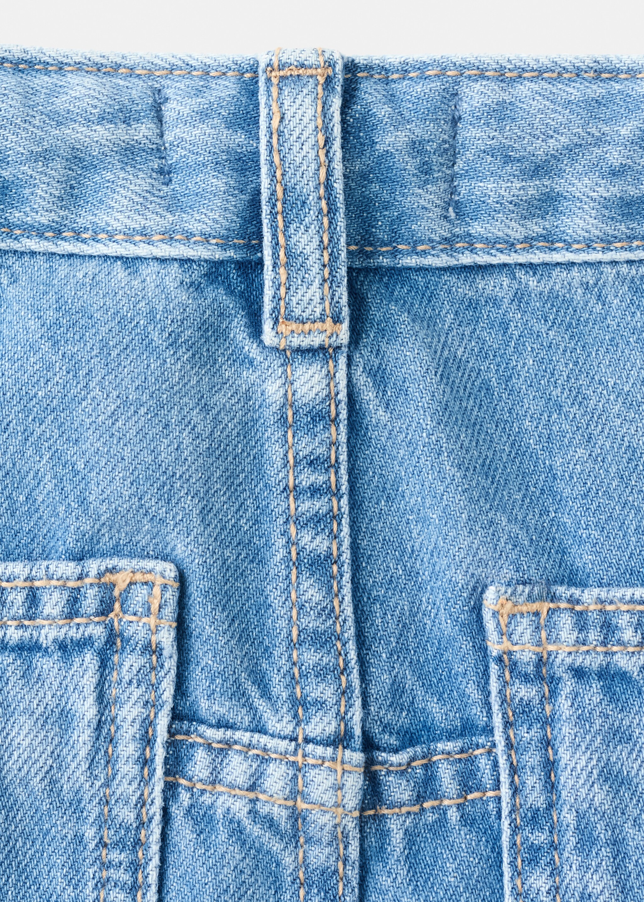 Balloon jeans - Details of the article 8, Medium Blue. Ref: 27002899-00.