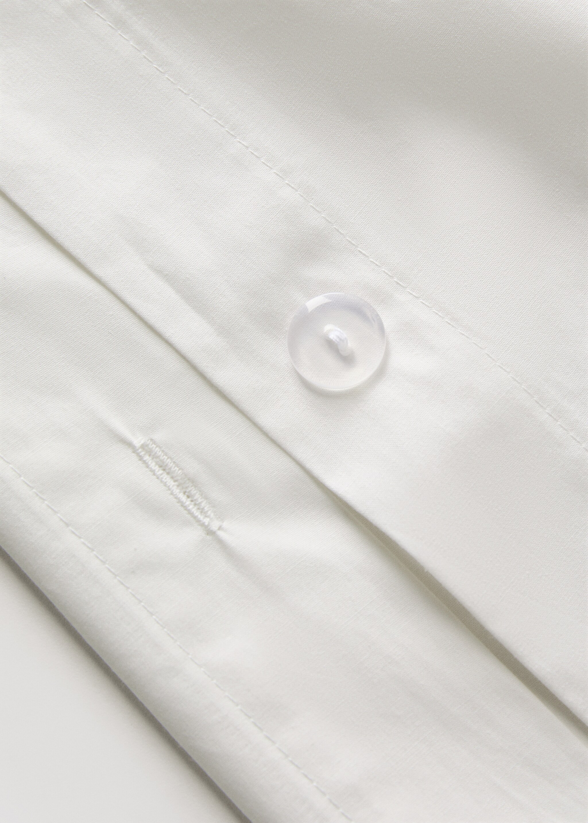 200-thread count percale cotton duvet cover for 150/160 cm bed - Details of the article 2, Ecru. Ref: 27002924-00.