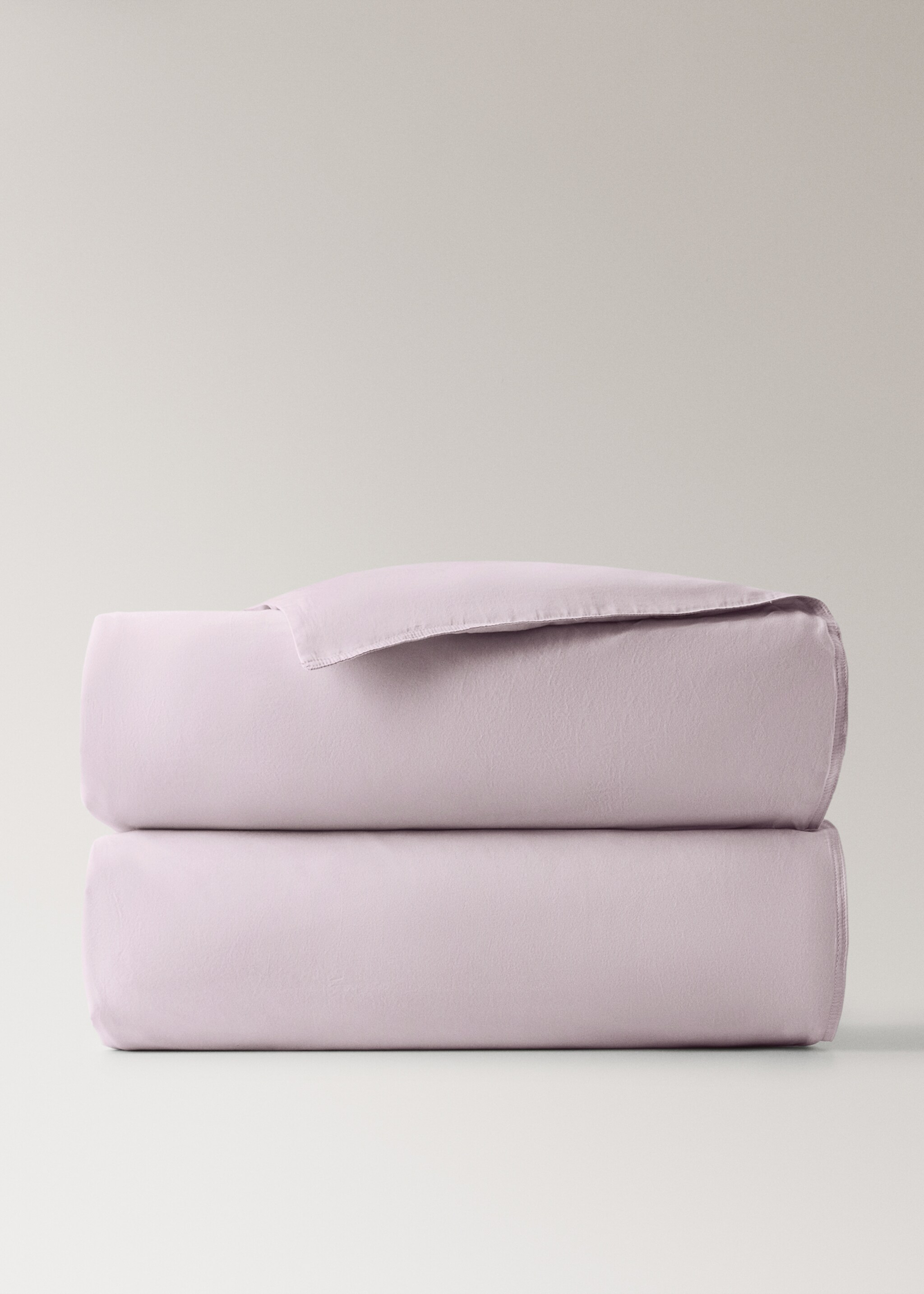 200-thread count percale cotton duvet cover for 150/160 cm bed - Article without model, Light/Pastel Purple. Ref: 27002924-00.