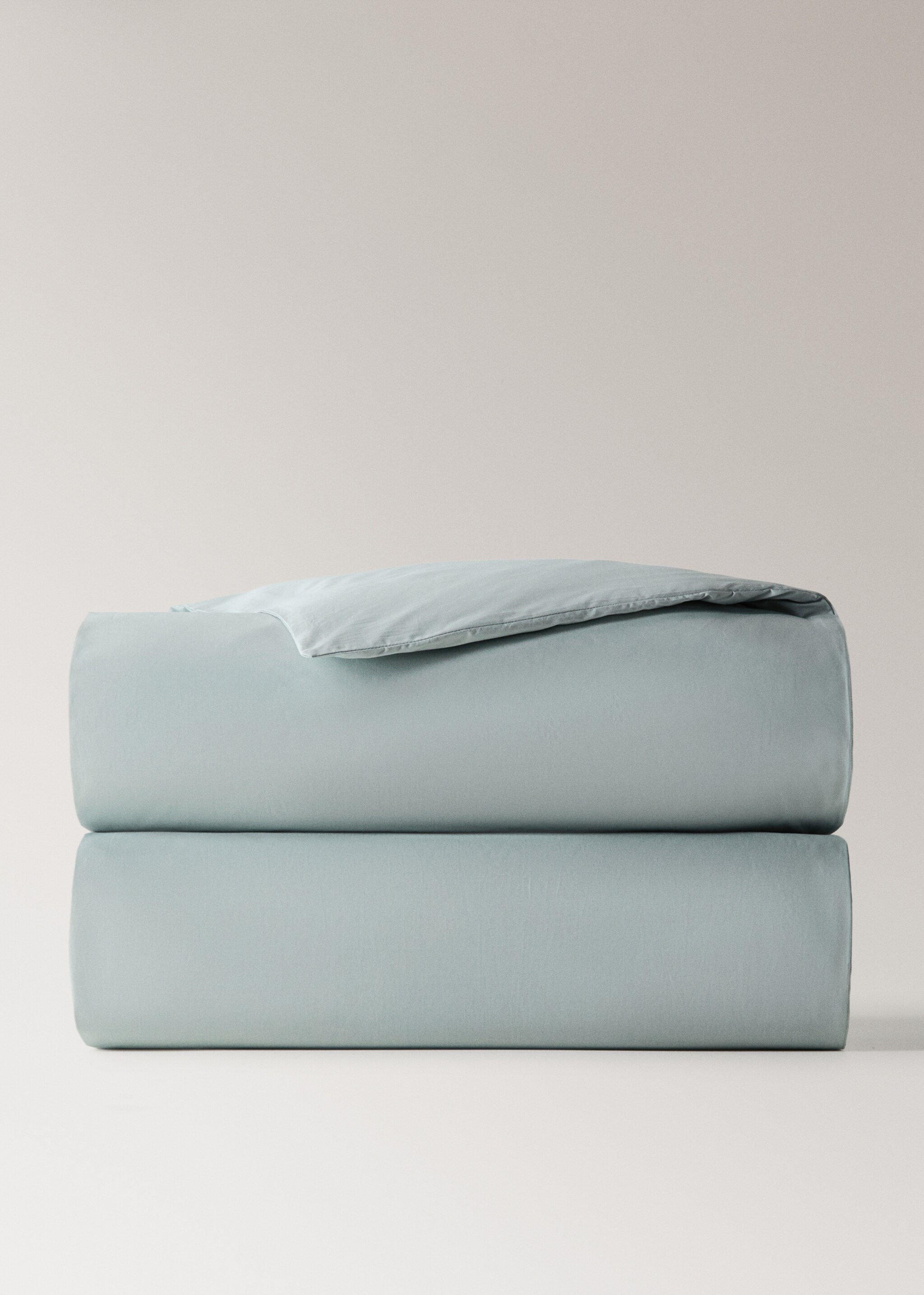 Perkal-Baumwolle Bettbezug 200 Fäden für Bett 180/200 cm - Artikel ohne Model, Wassergrün. Ref: 27002925-00.