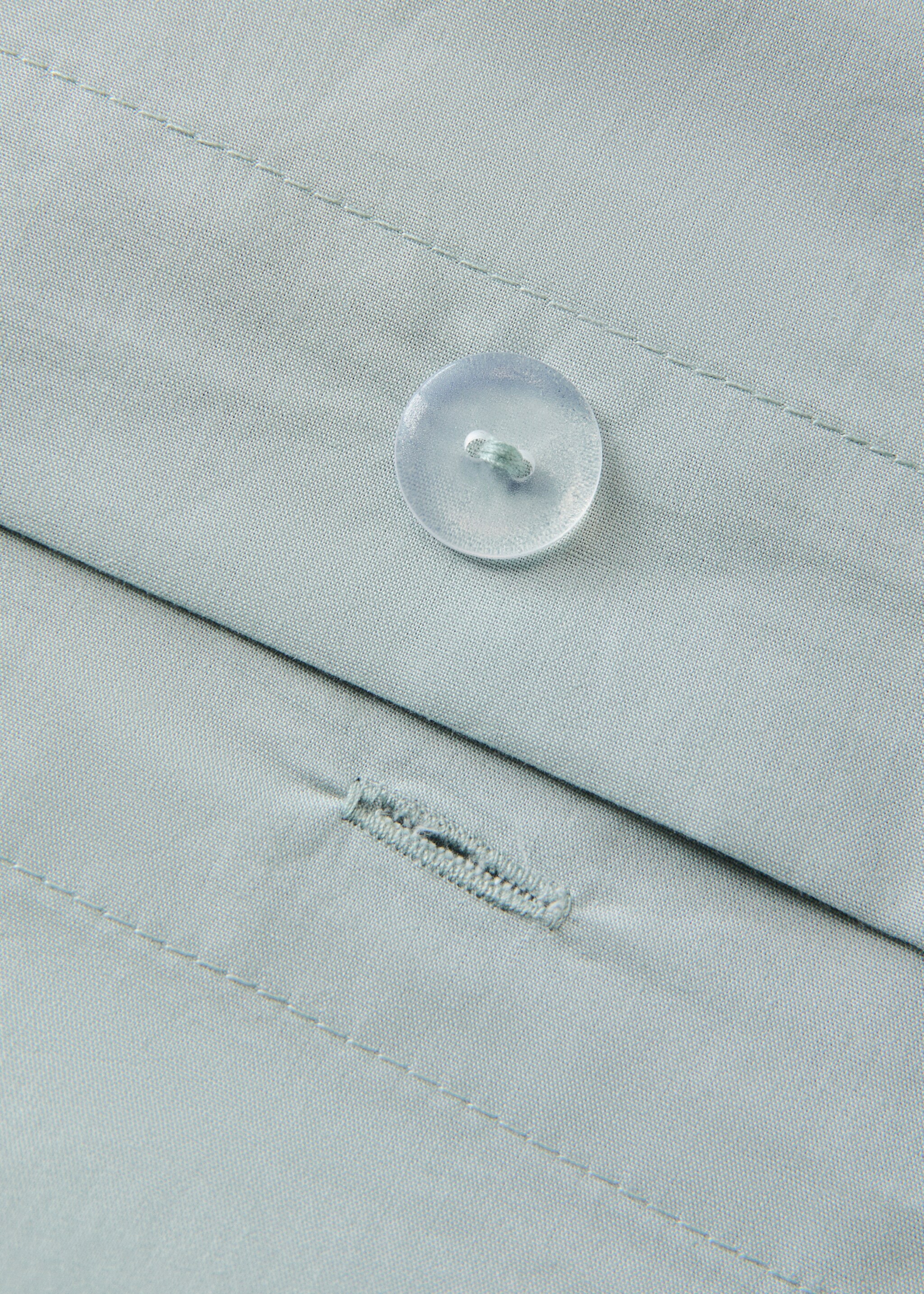 Perkal-Baumwolle Bettbezug 200 Fäden für Bett 180/200 cm - Detail des Artikels 2, Wassergrün. Ref: 27002925-00.